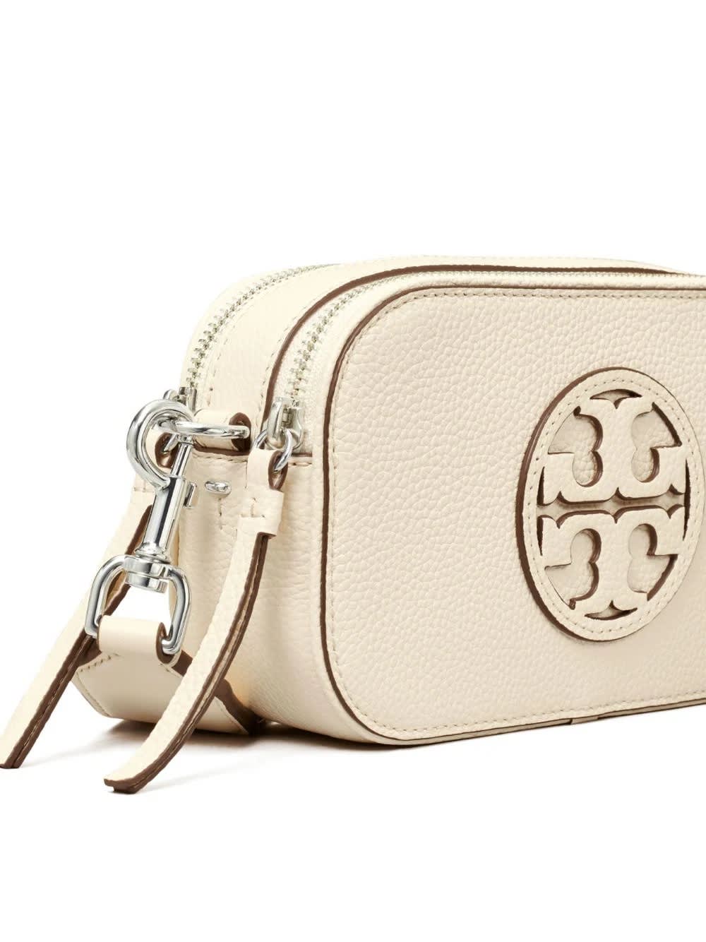 Shop Tory Burch New Ivory Miller Mini Shoulder Bag In White