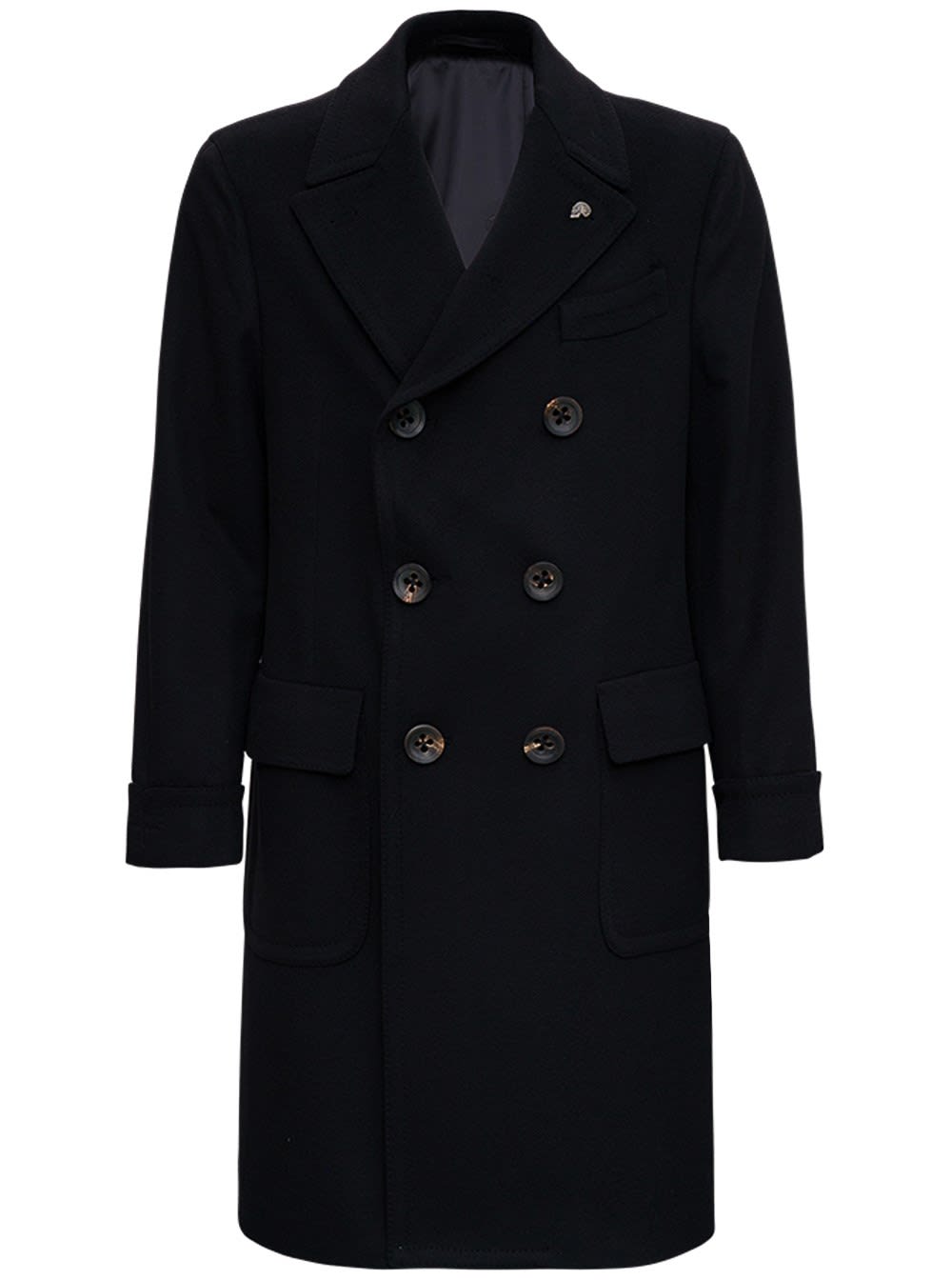 Gabriele Pasini Double-breasted Black Cashmere Coat