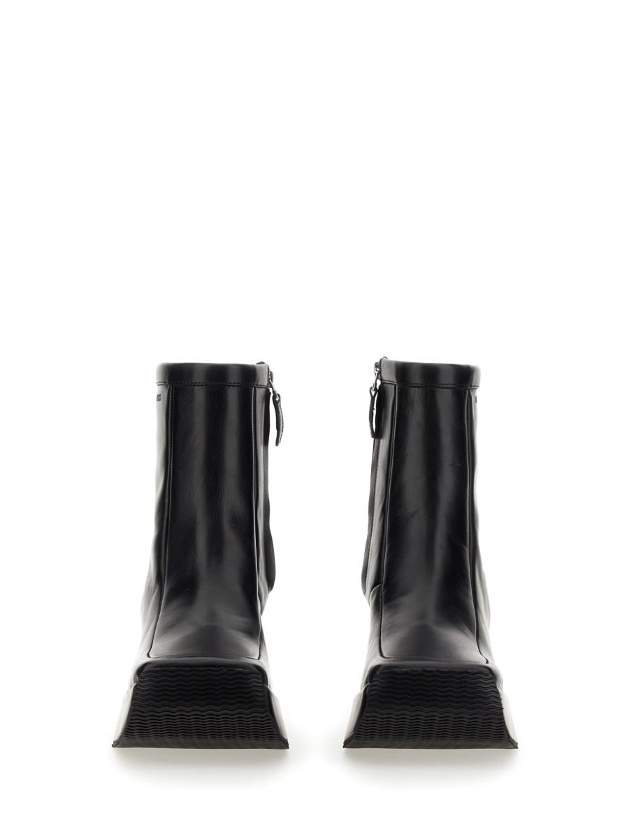 Shop Raf Simons Ankle Boot With Square Toe In Black