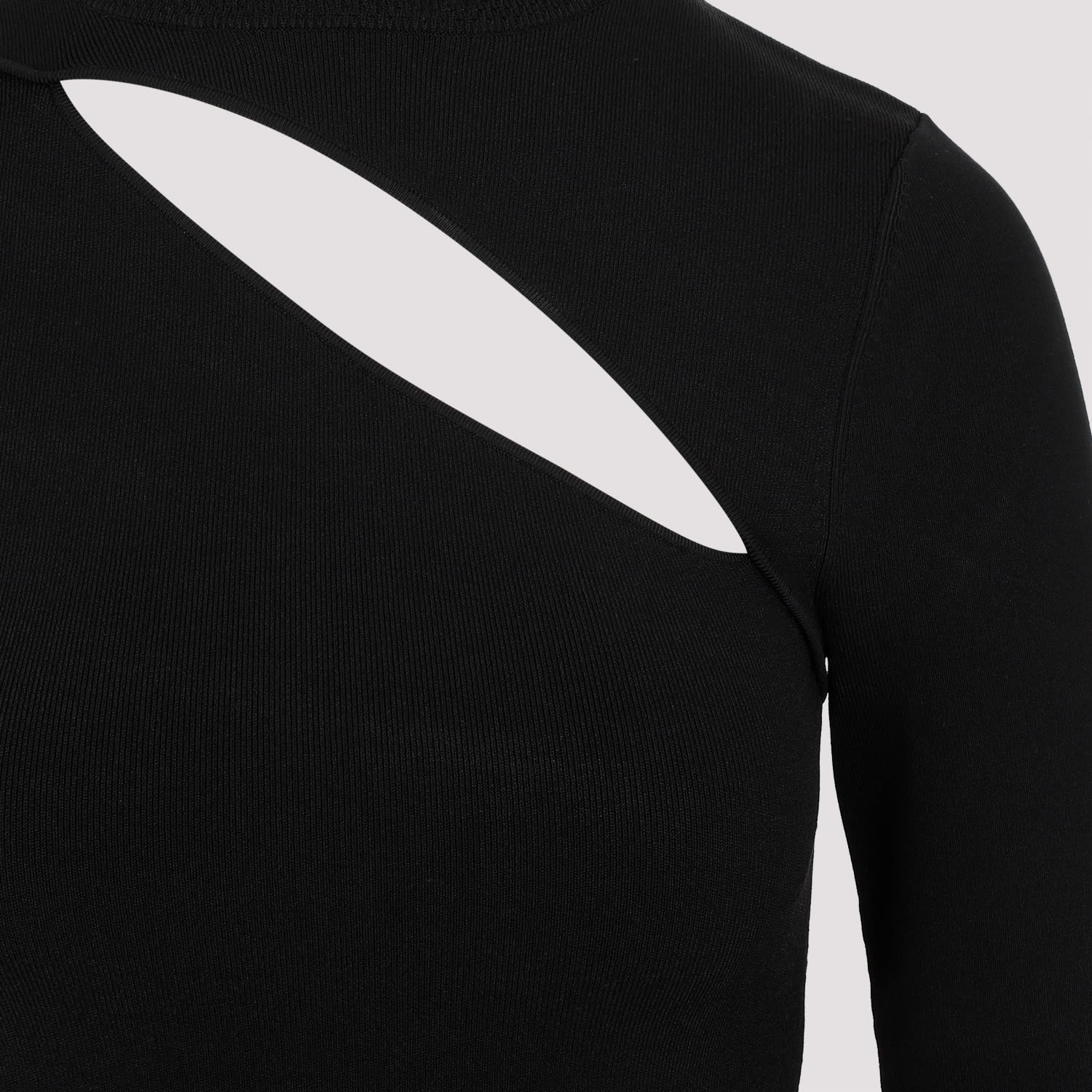 Shop Victoria Beckham Asymmetric Cut Out Top In Black