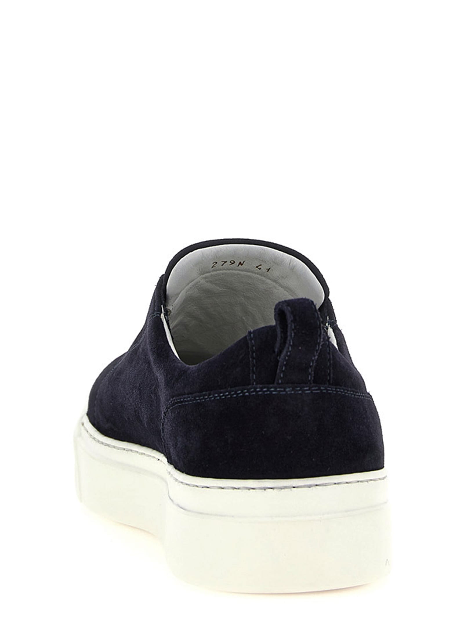 Kiton Suede Slip-on Sneakers In Blue