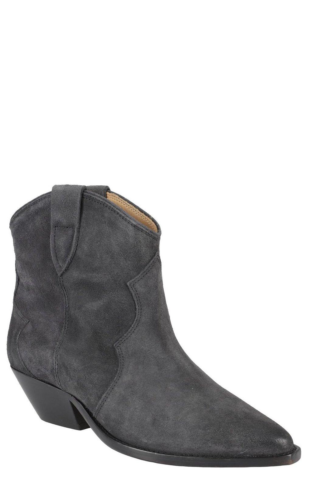 Shop Isabel Marant Pointed Toe Ankle Boots In Fk Faded Black