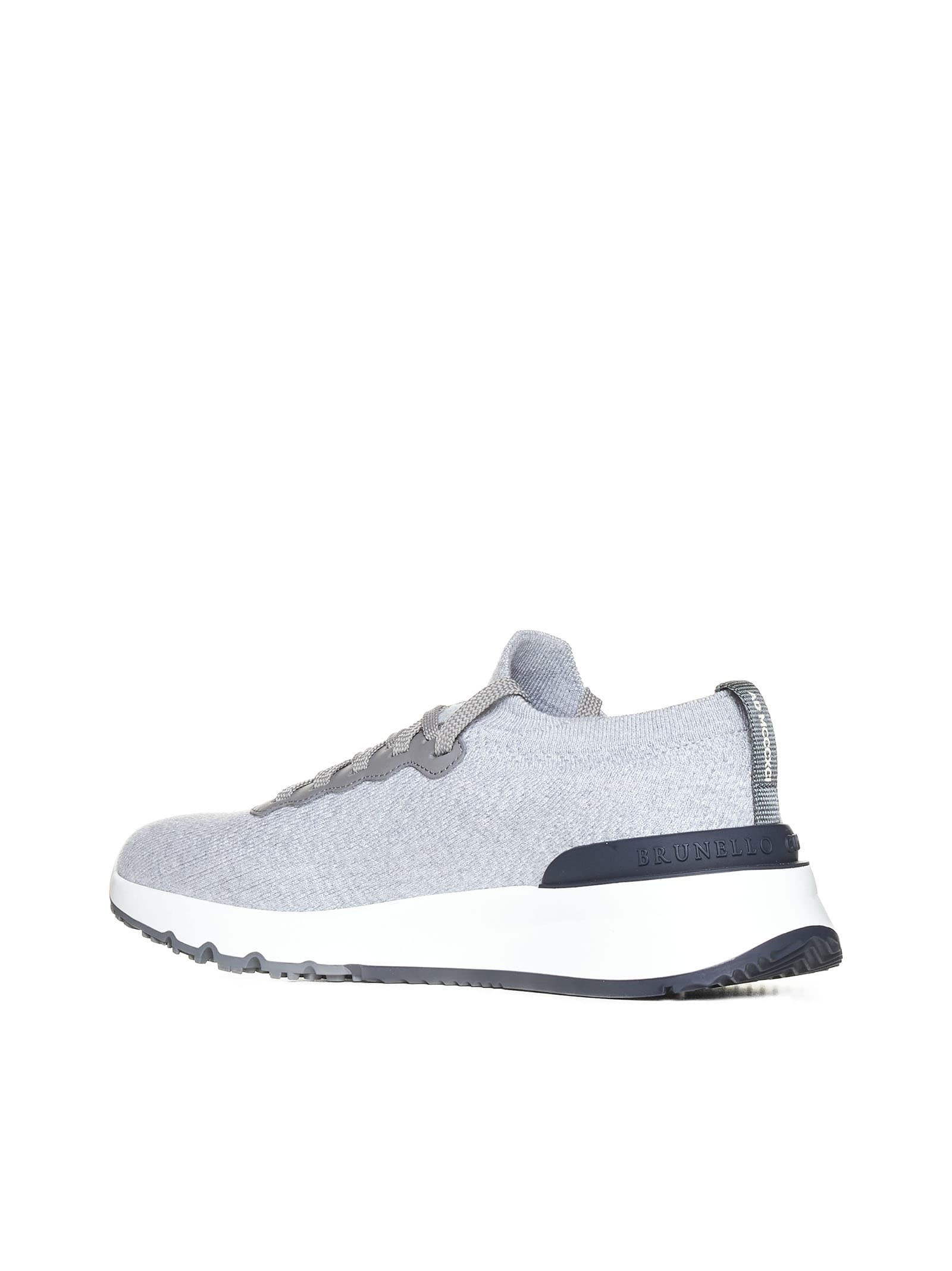 Brunello Cucinelli Sneakers In Silver/fumo