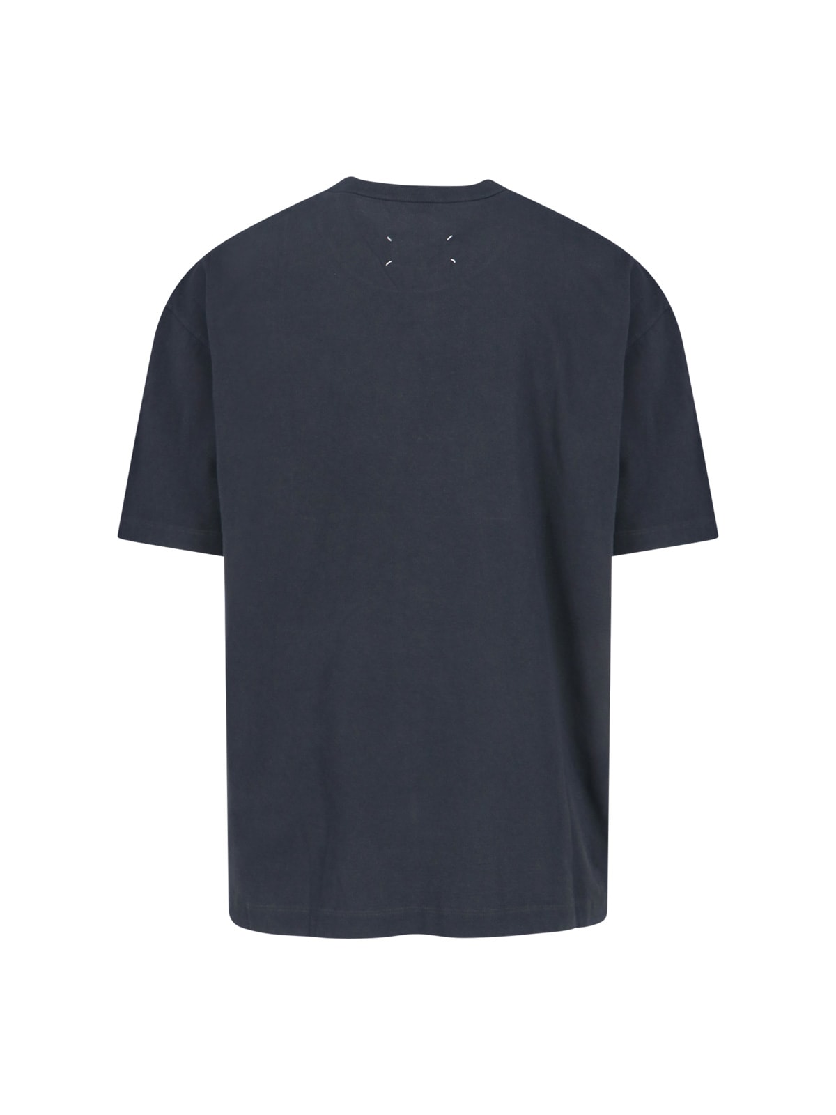 Maison Margiela Grey T-shirt And Polo Collection With Cuts In Blue