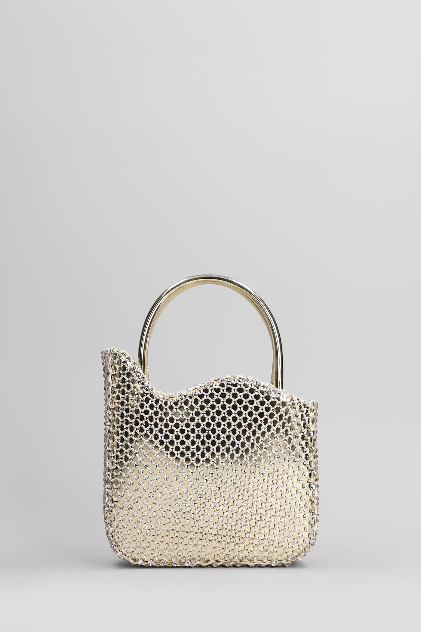 Shop Le Silla Mini Gilda Shoulder Bag In Platinum Leather