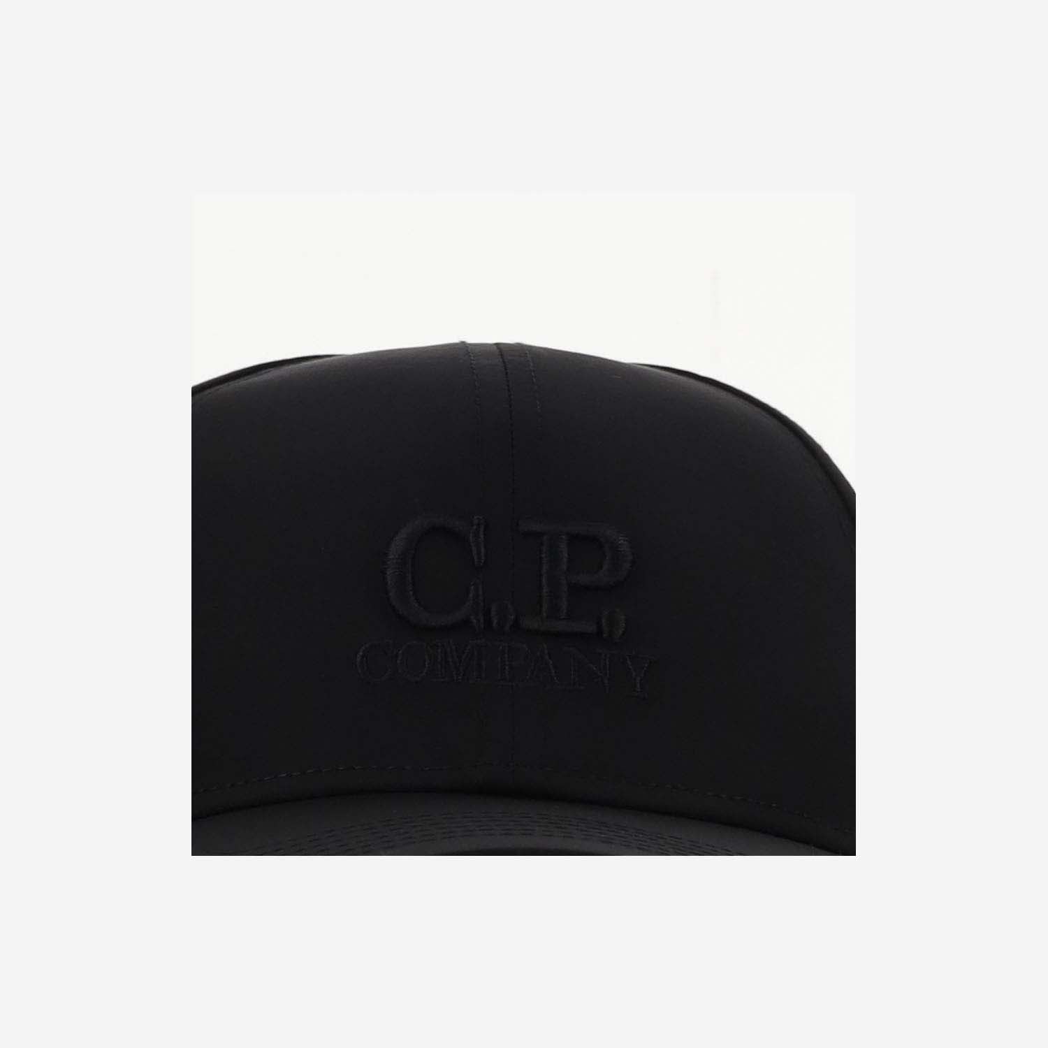 Shop C.p. Company Nylon Lens Hat With Logo In Black