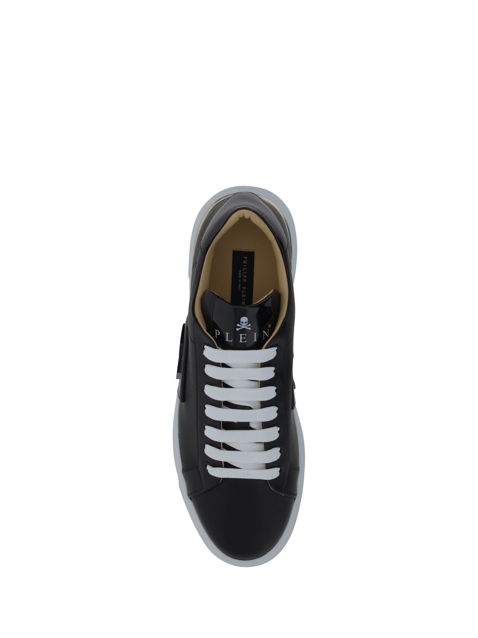 Shop Philipp Plein Lo Top Sneakers In Black