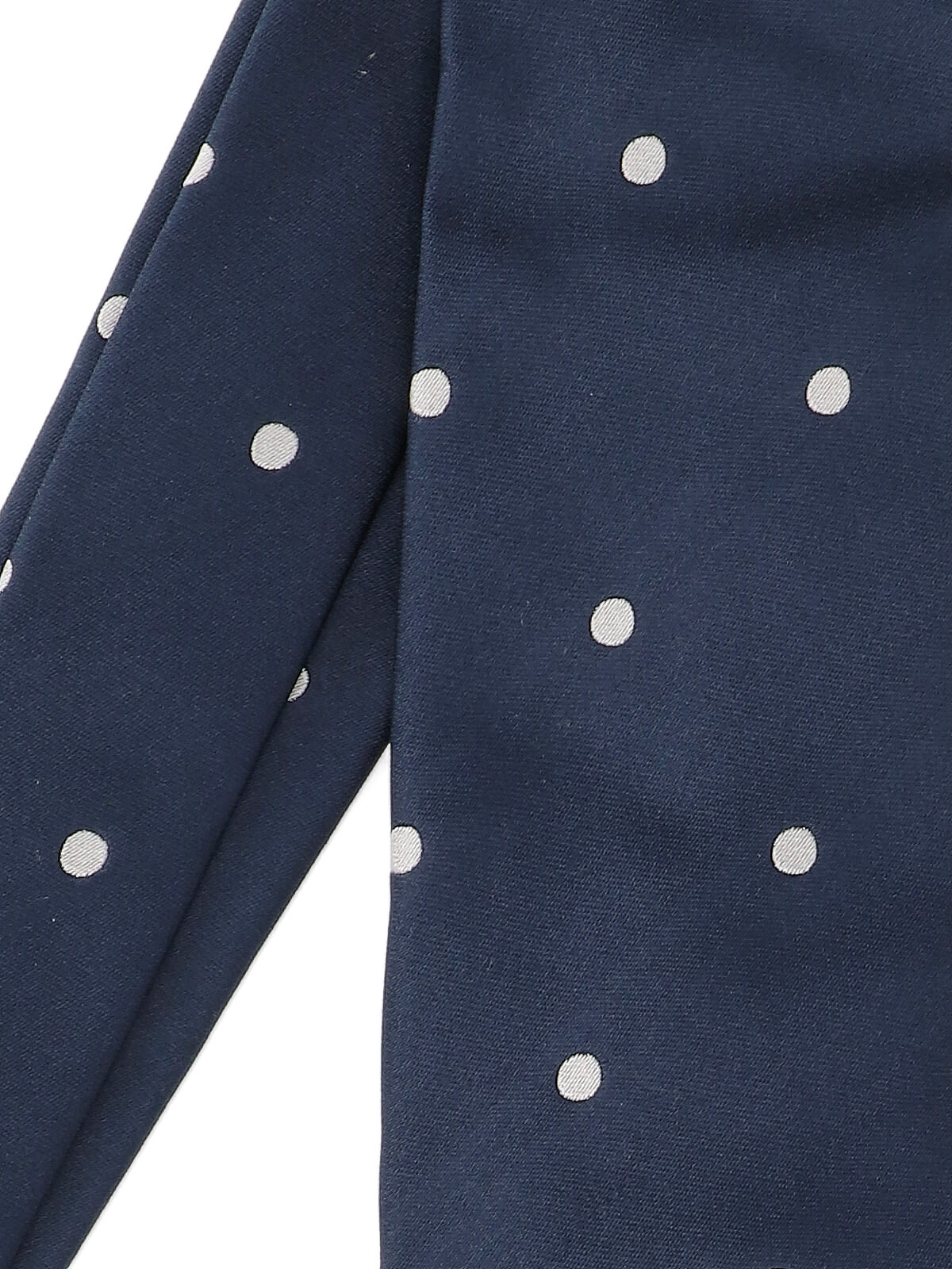 Tom Ford Navy Silk Tie With White Polka Dots In Blue