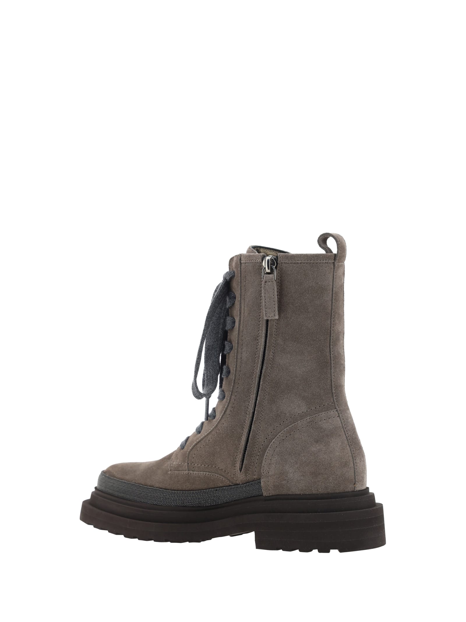 Shop Brunello Cucinelli Ankle Boots In Ossido