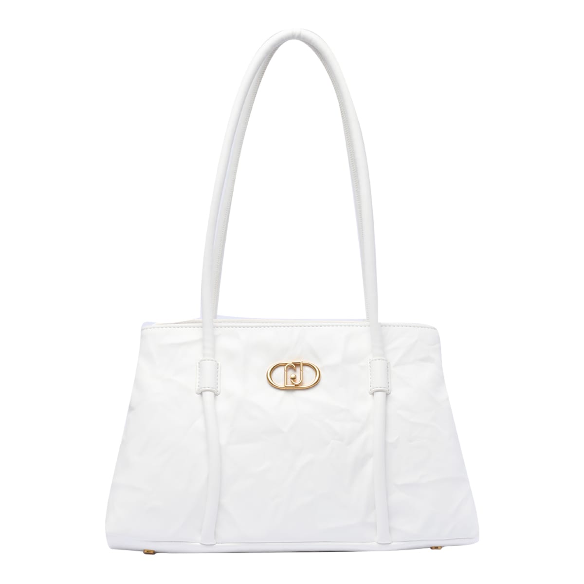 Shop Liu •jo Logo Shoulder Bag In White