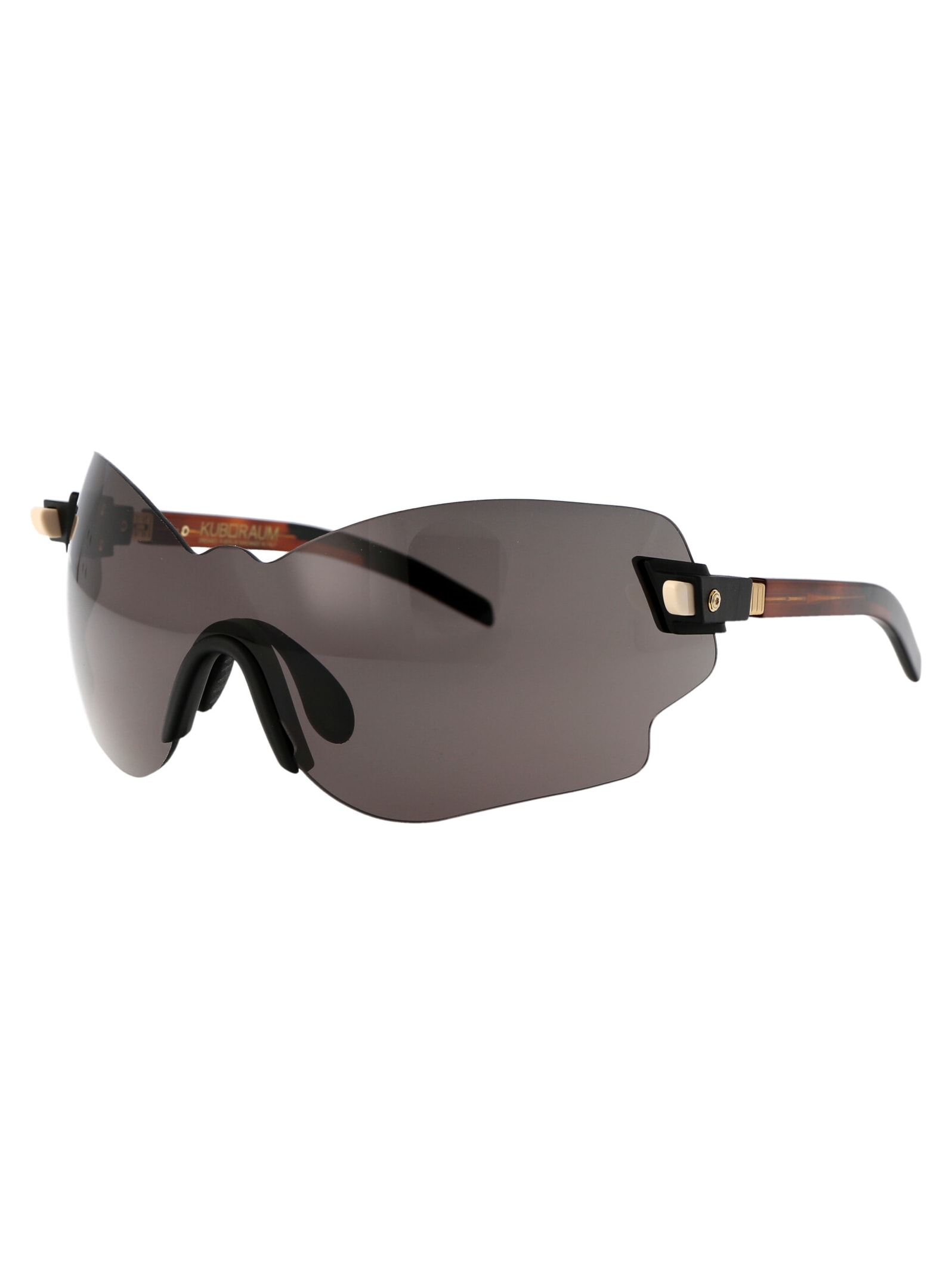 Shop Kuboraum Maske E51 Sunglasses In Brh Dark Grey