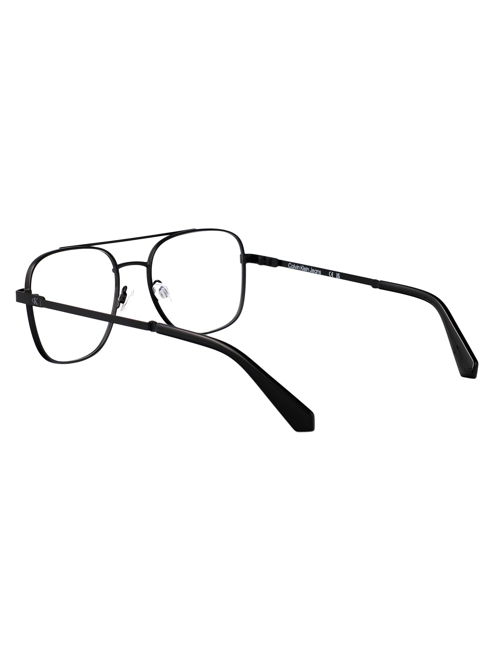 Calvin Klein Jeans Est.1978 Calvin Klein Jeans Matte Black Metal Glasses In Black