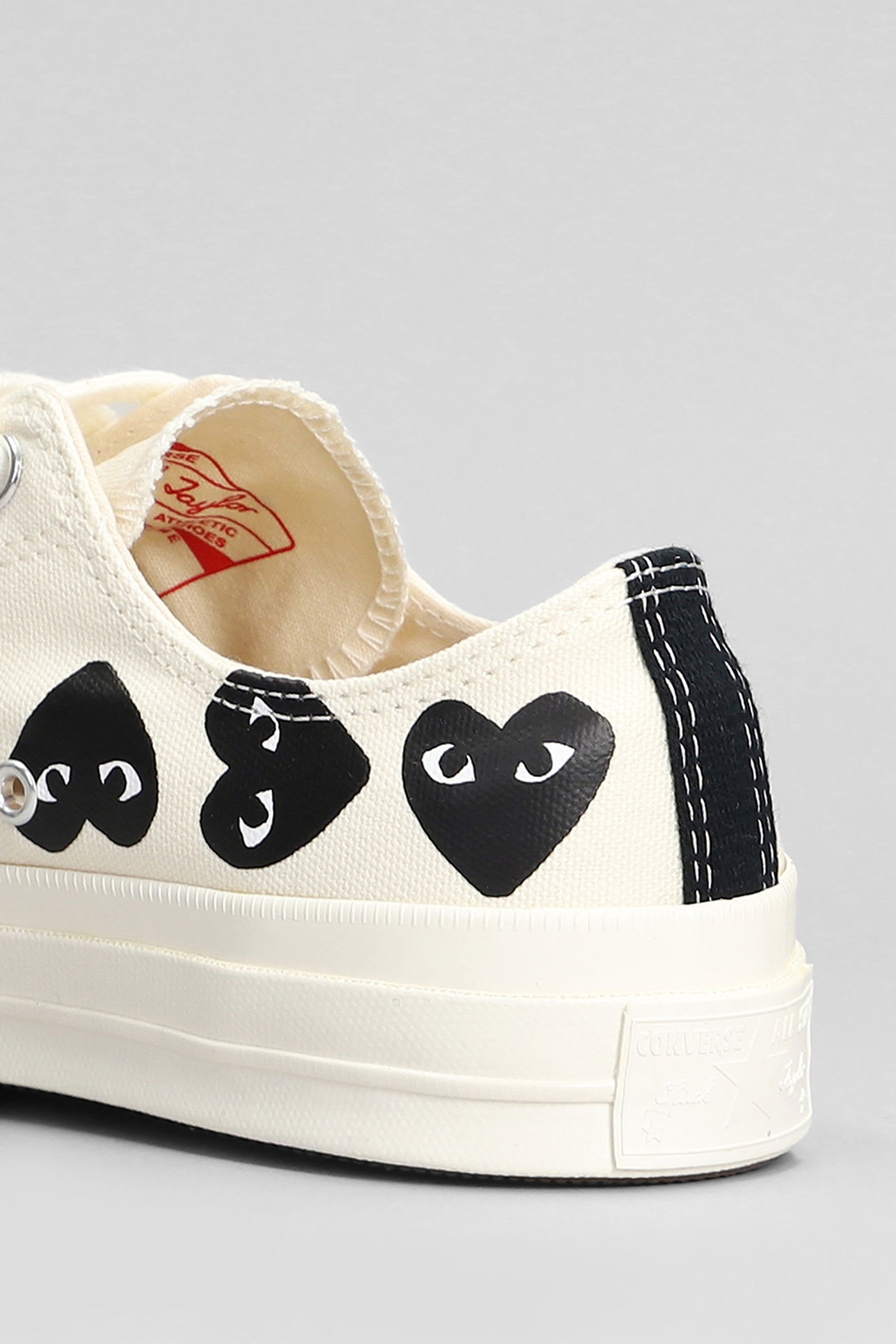 Comme Des Garçons Play Chuck 70 Cdg Low Sneakers In Beige Cotton In Nude