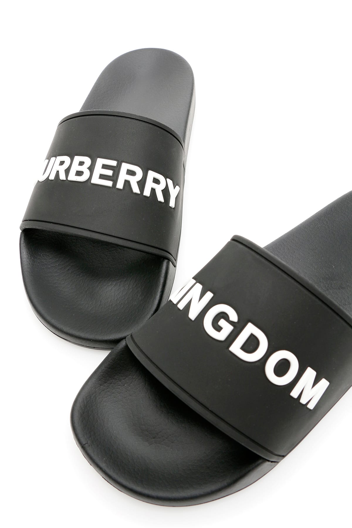 black burberry slides