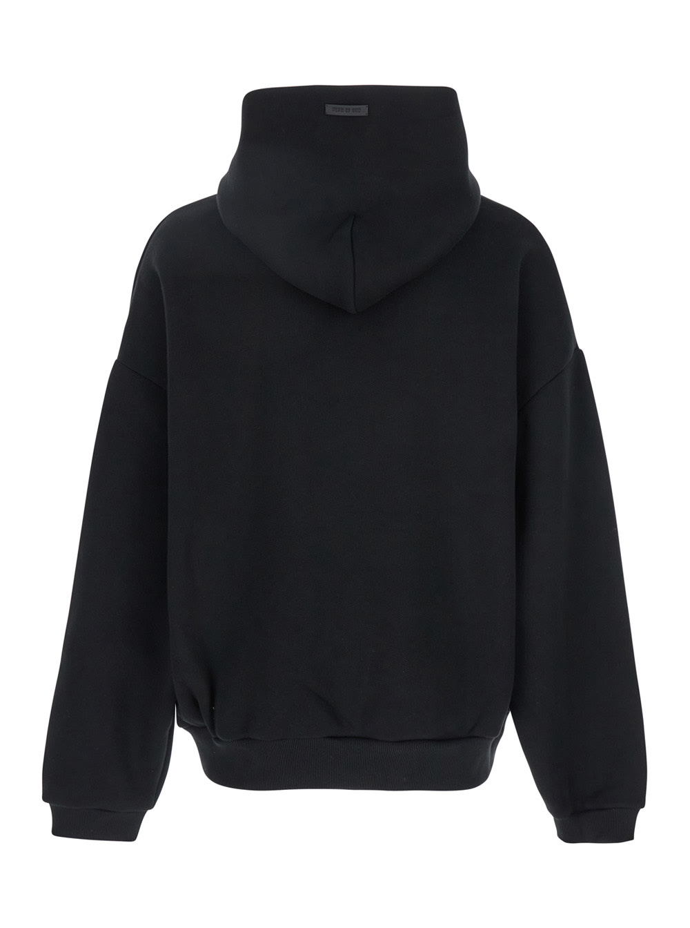 Fear Of God Eternal Black Hoodie With Logo Patch On The Hood And Embroidery On The Front In Cotton Blend Man In Black