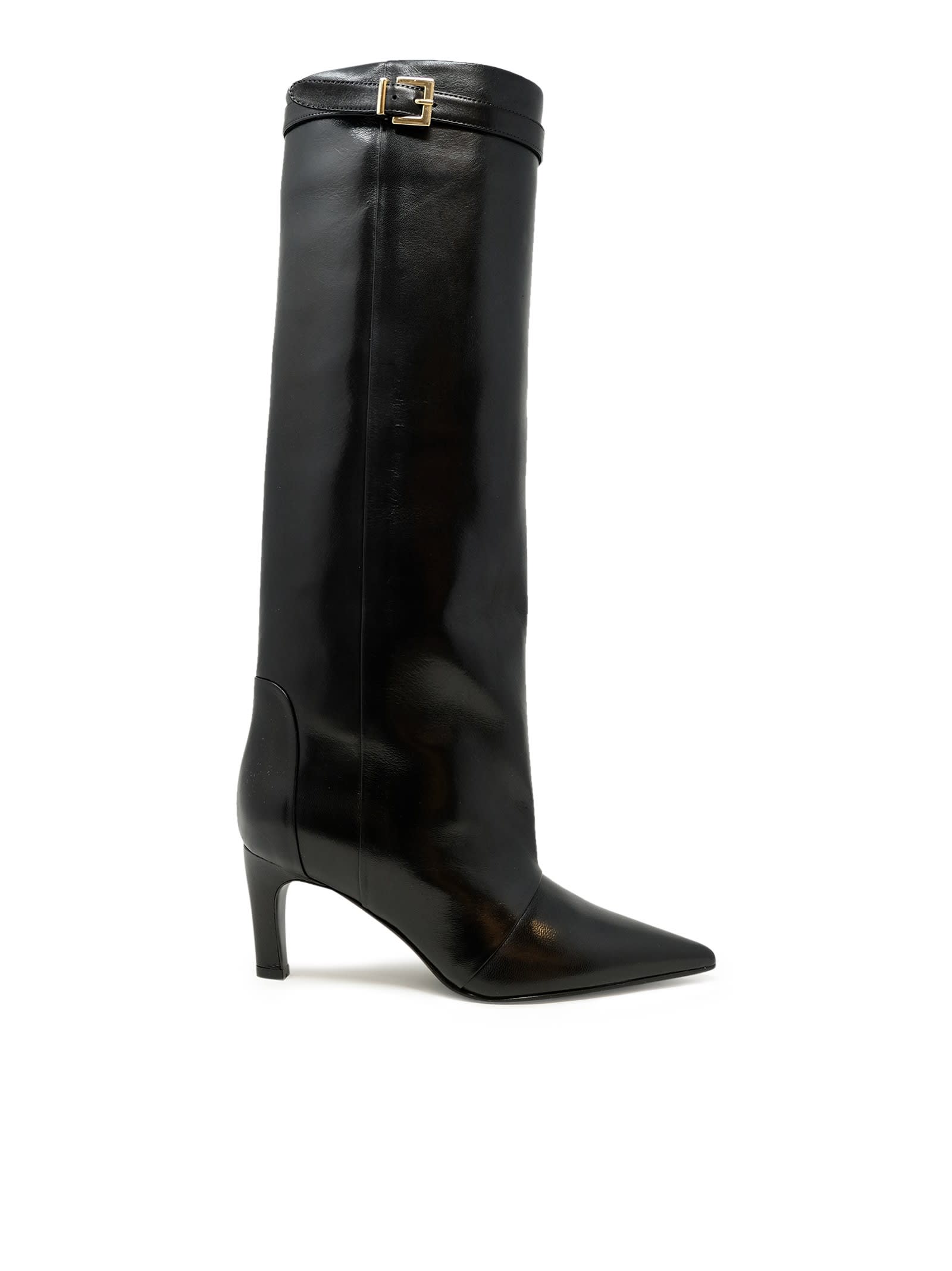 Lella Baldi Black Leather Boots