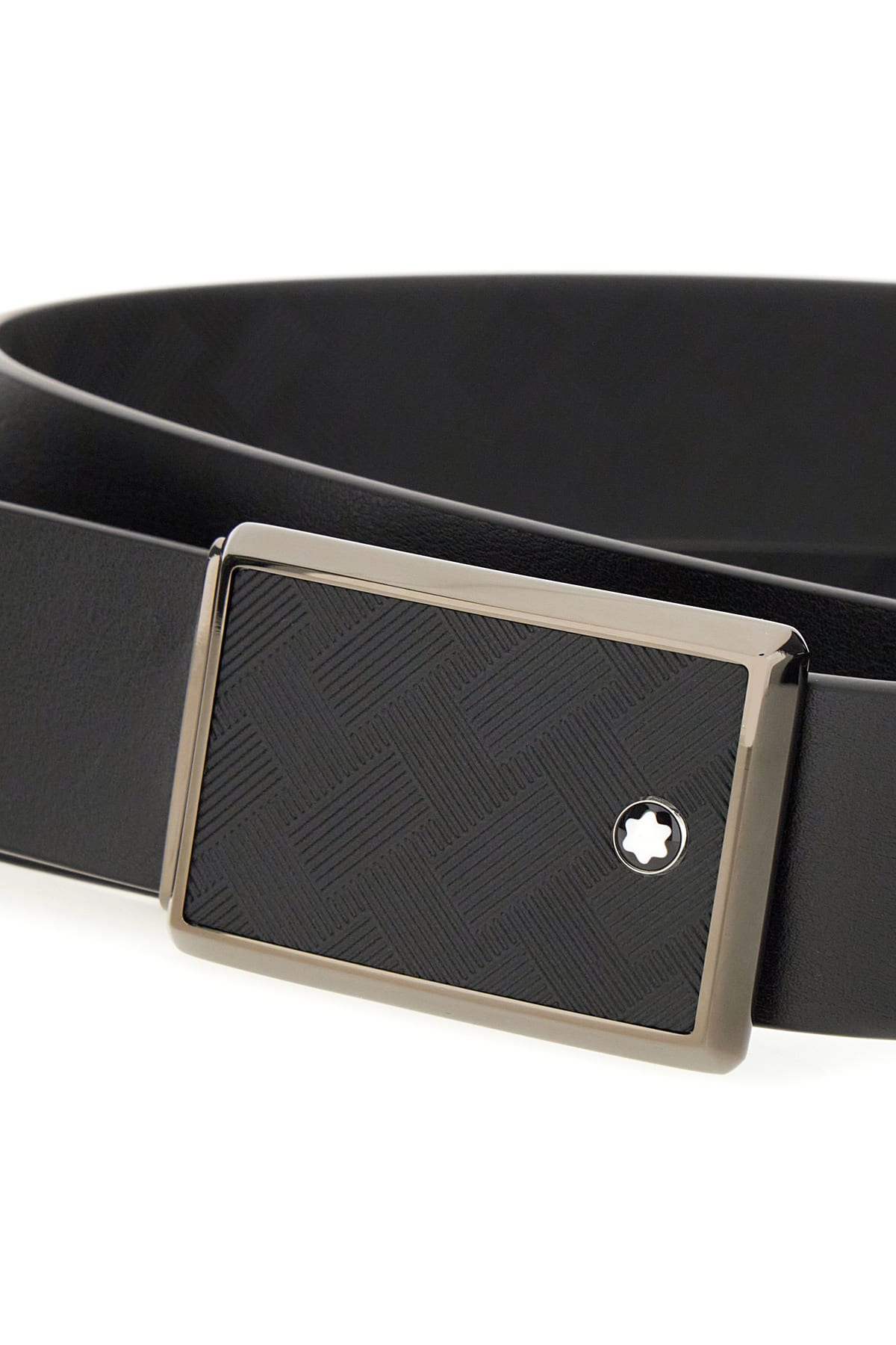 Shop Montblanc Black Leather Belt