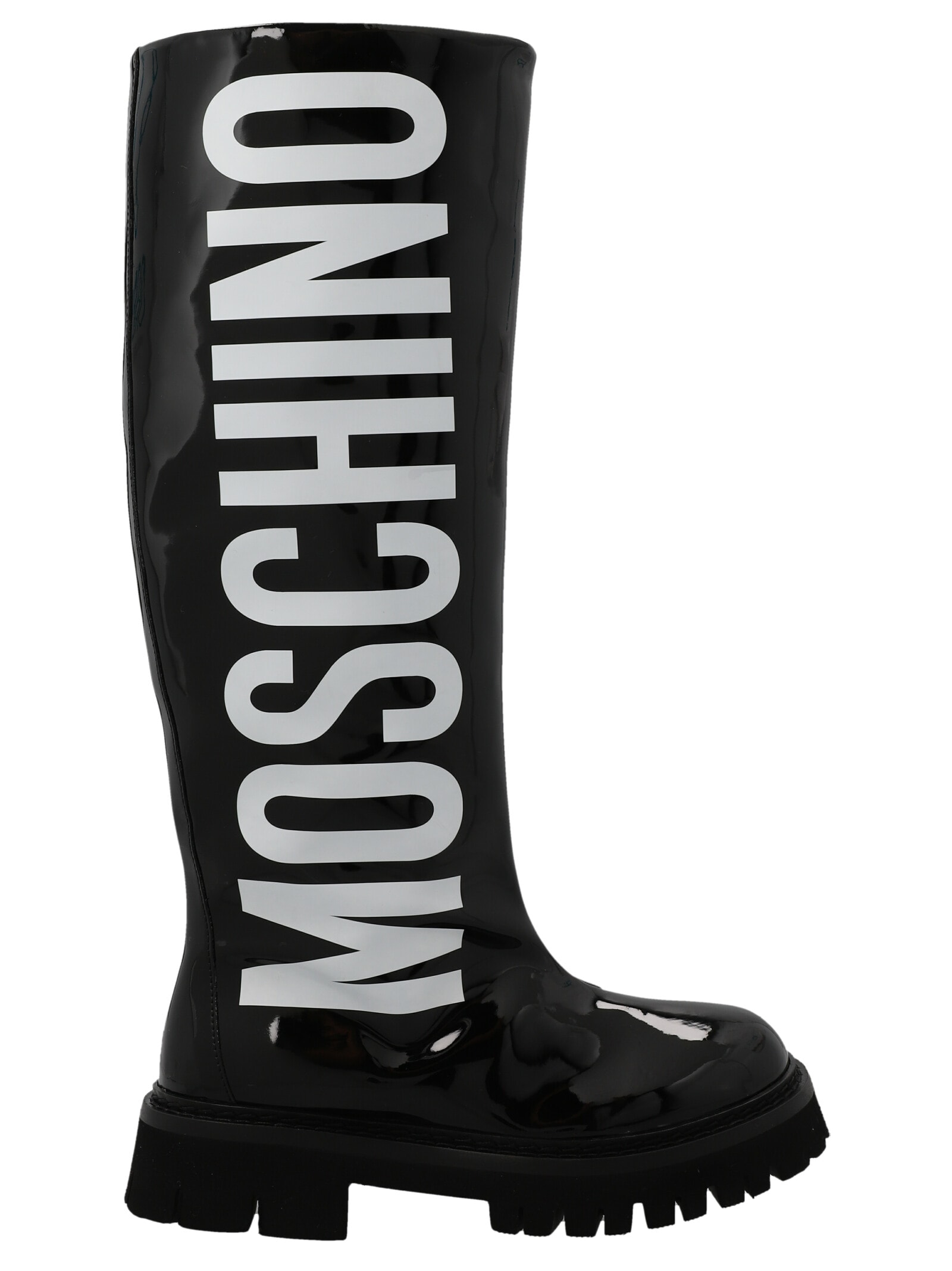 Moschino Logo Vinyl Boots