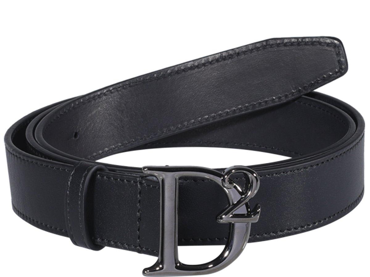 Shop Dsquared2 Logo Plaque Buckle-fastened Belt In Nero