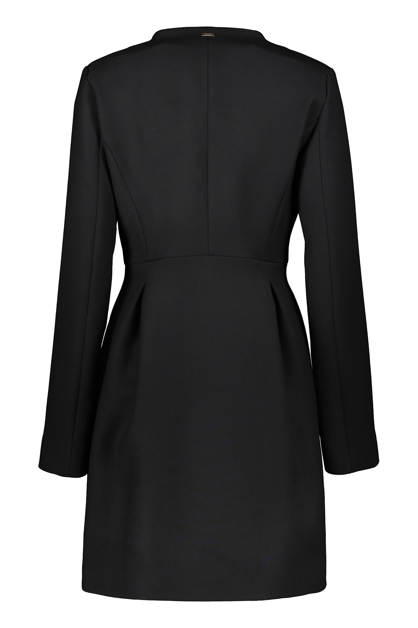 Herno Coat In Virgin Wool In Black