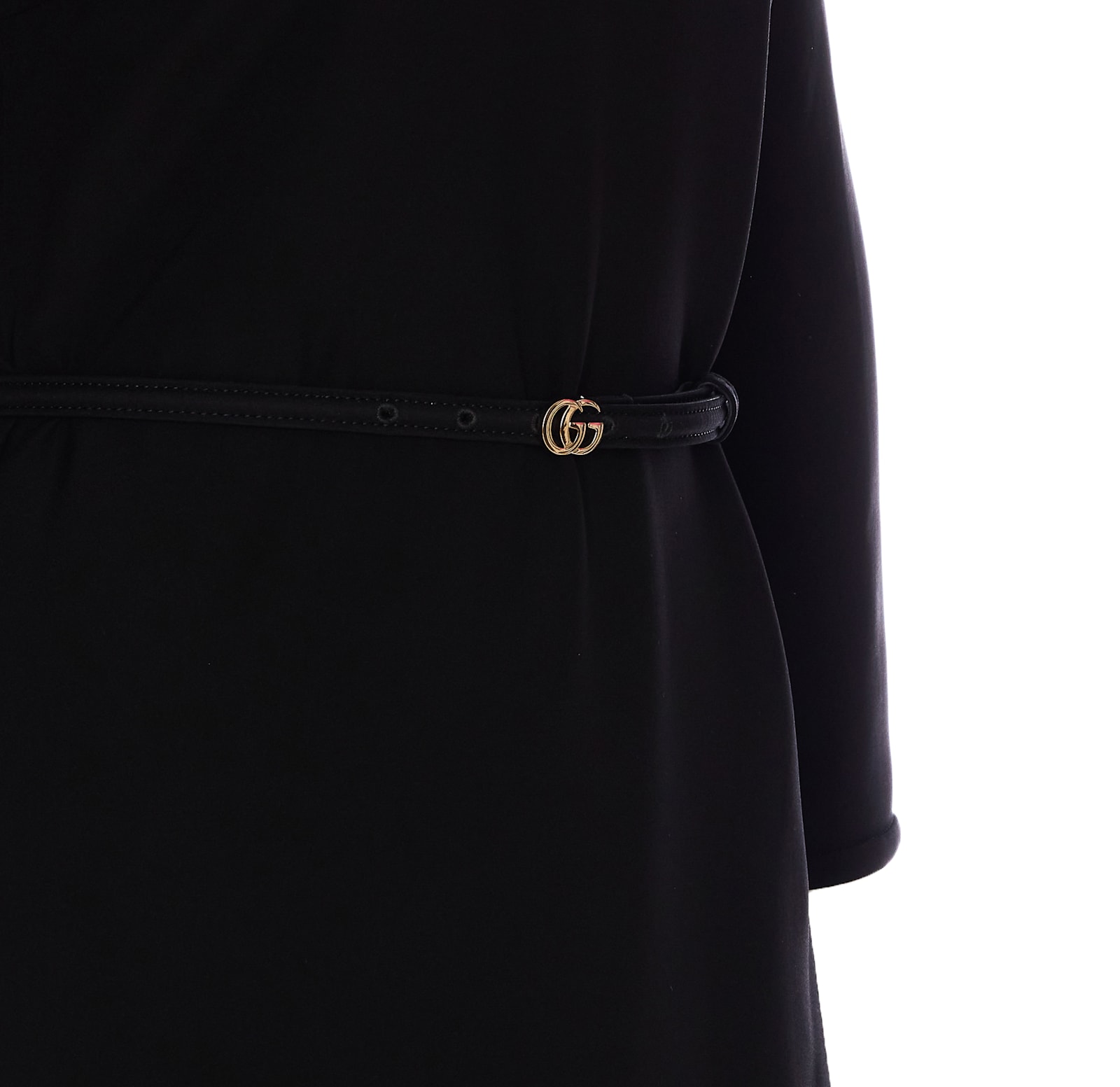 Gucci Women Silk Cady Mid-lenght Dress In Black