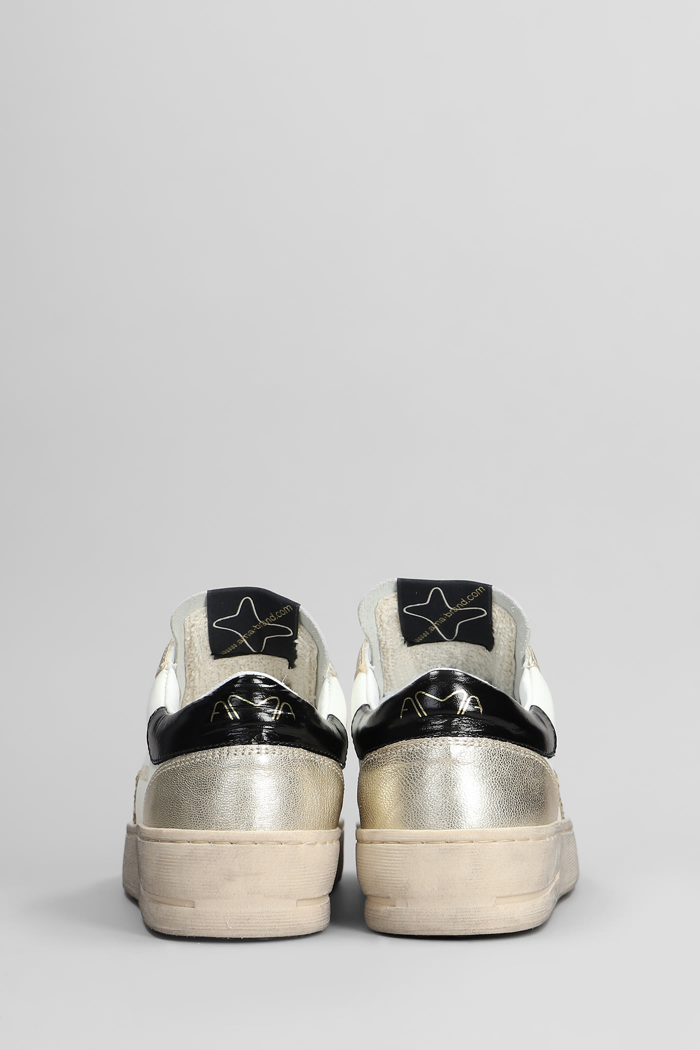 Ama Brand Sneakers In White Leather In White