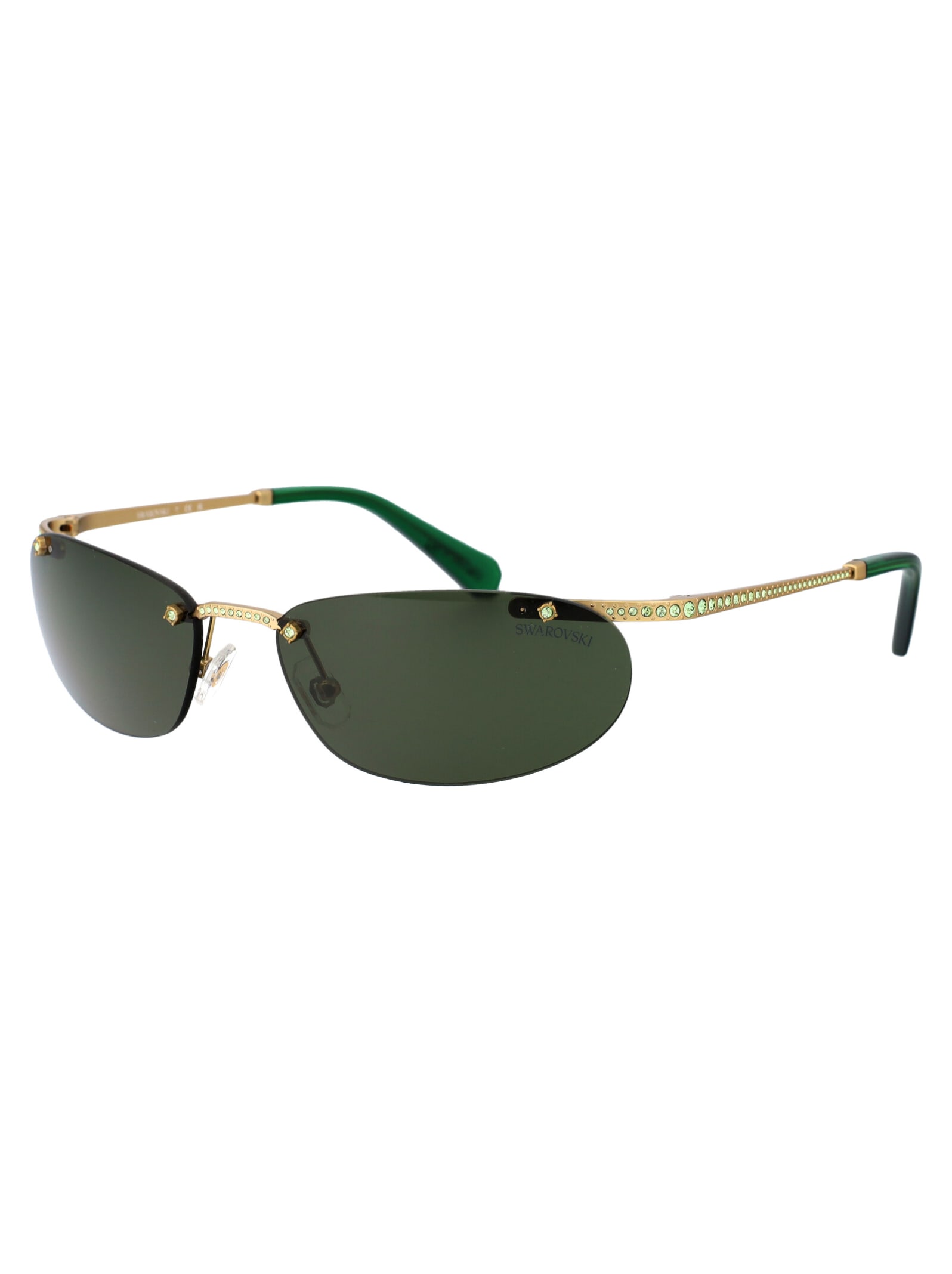 Shop Swarovski 0sk7019 Sunglasses In 402471 Matte Gold