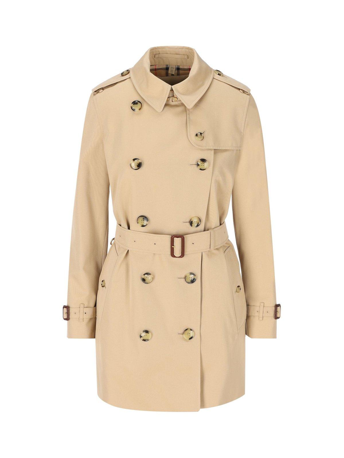 Burberry Double Breasted Belted-waist Coat