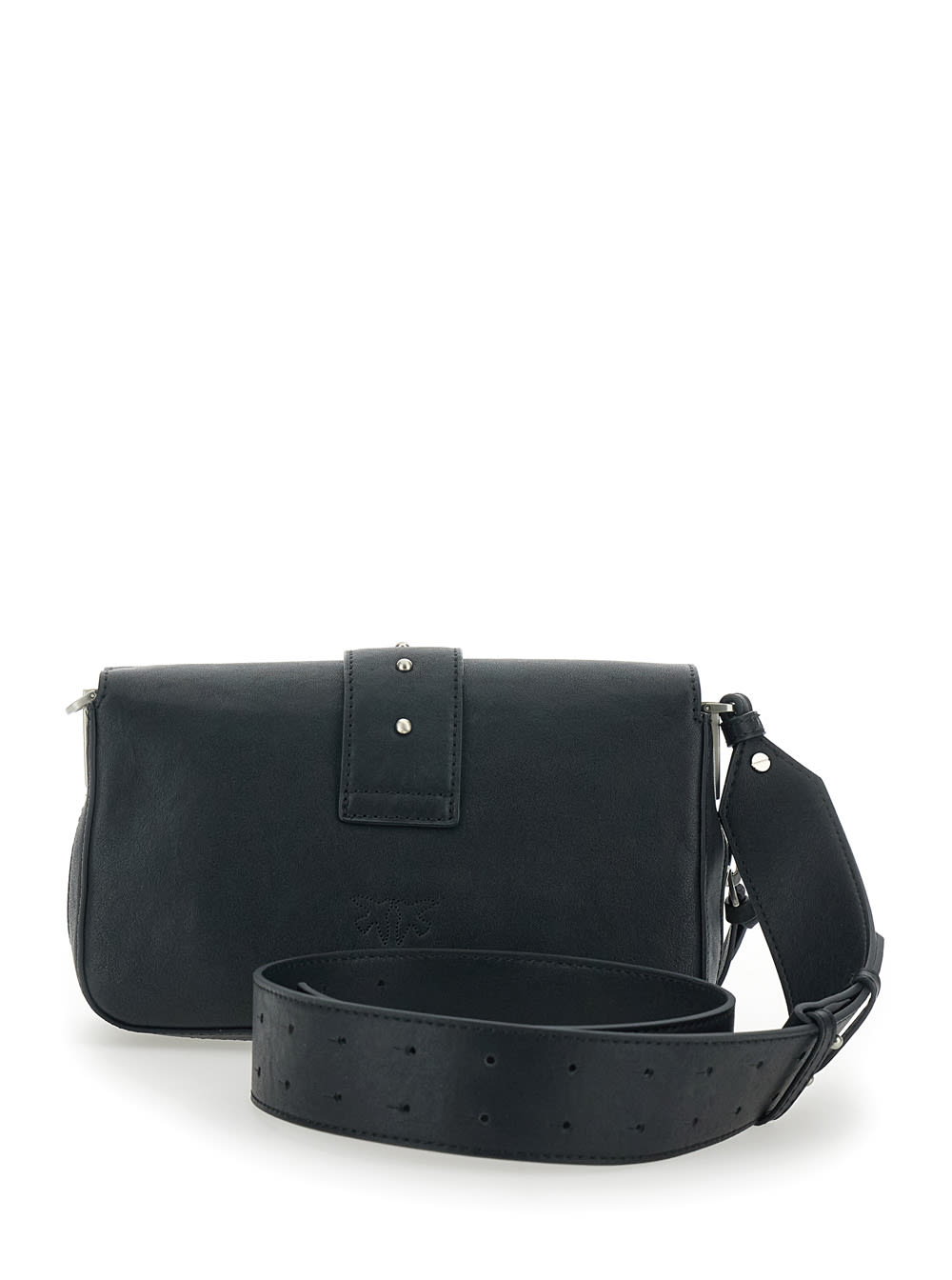 Pinko Mini Love One Slouchy Crossbody Bag In Black