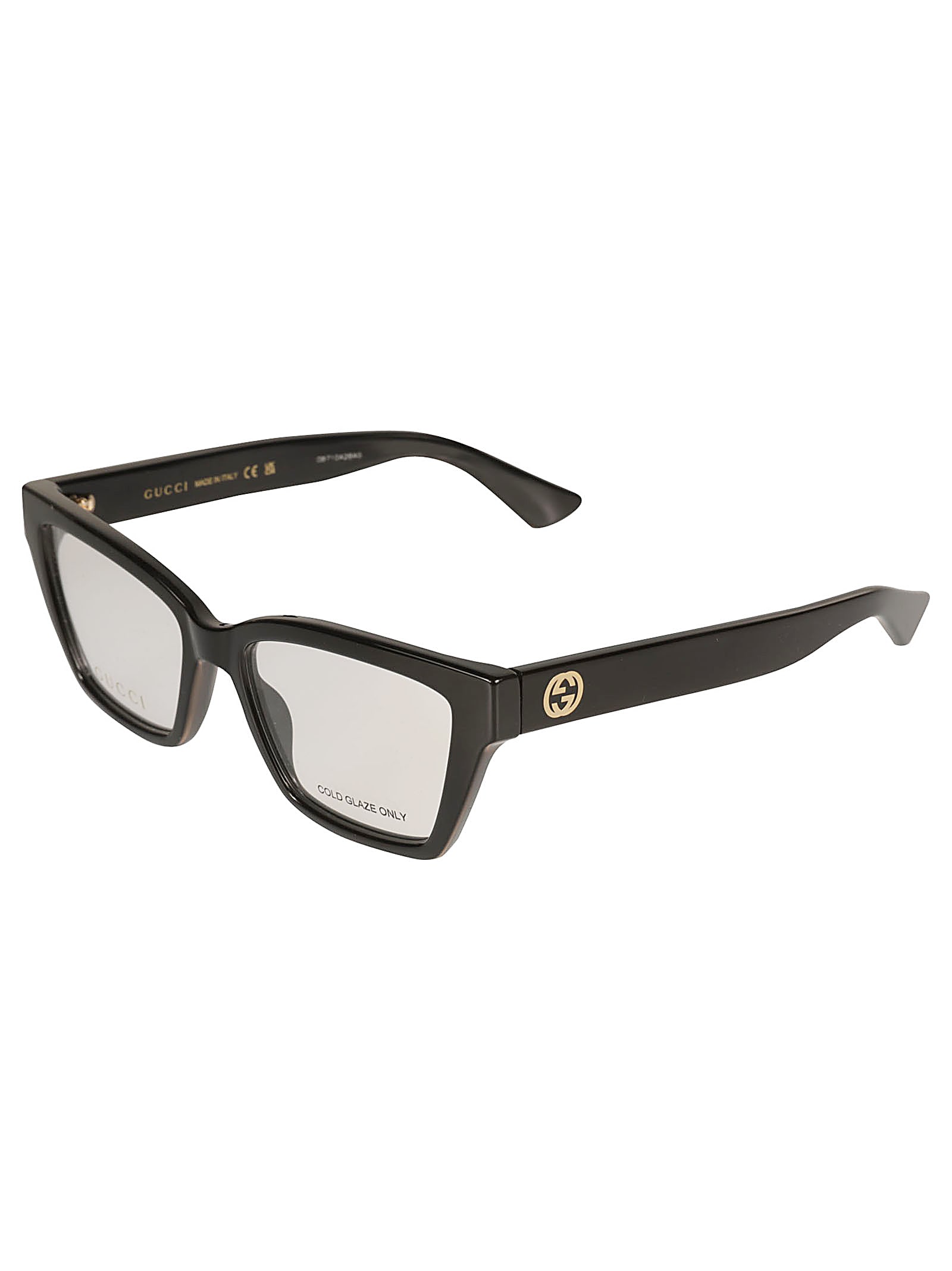 Gucci Logo Lens Square Frame In Black