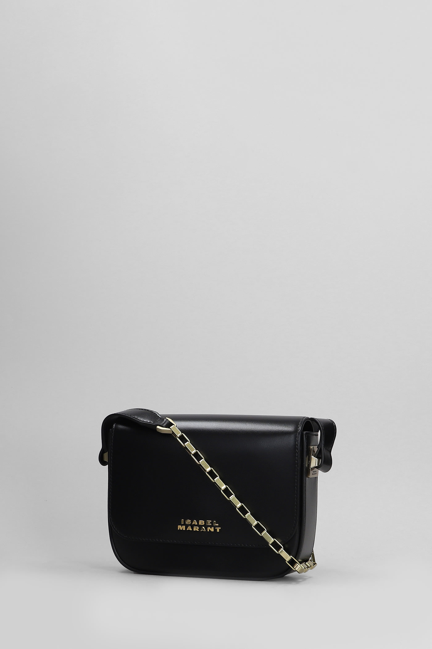 Shop Isabel Marant Lizza Small Shoulder Bag In Black Leather