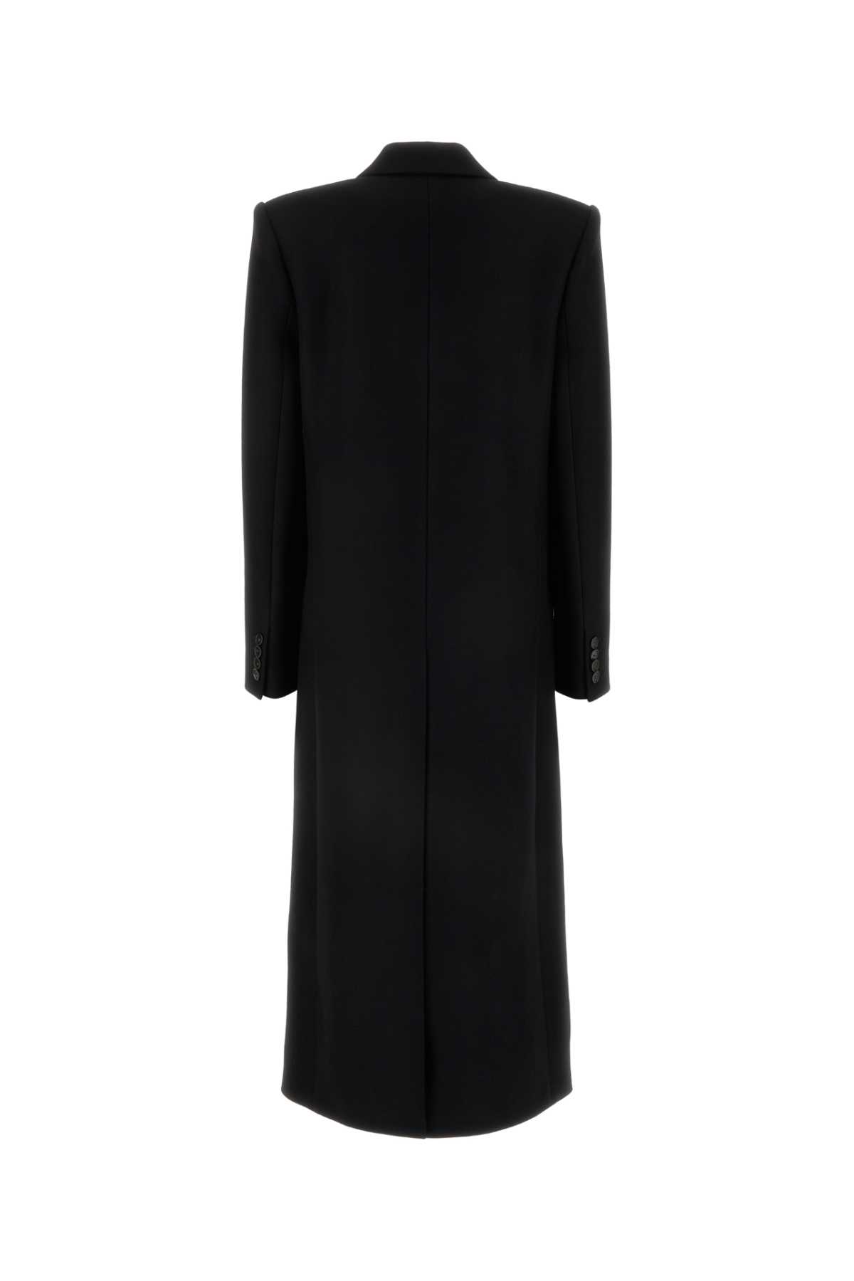 Shop Stella Mccartney Black Wool Coat