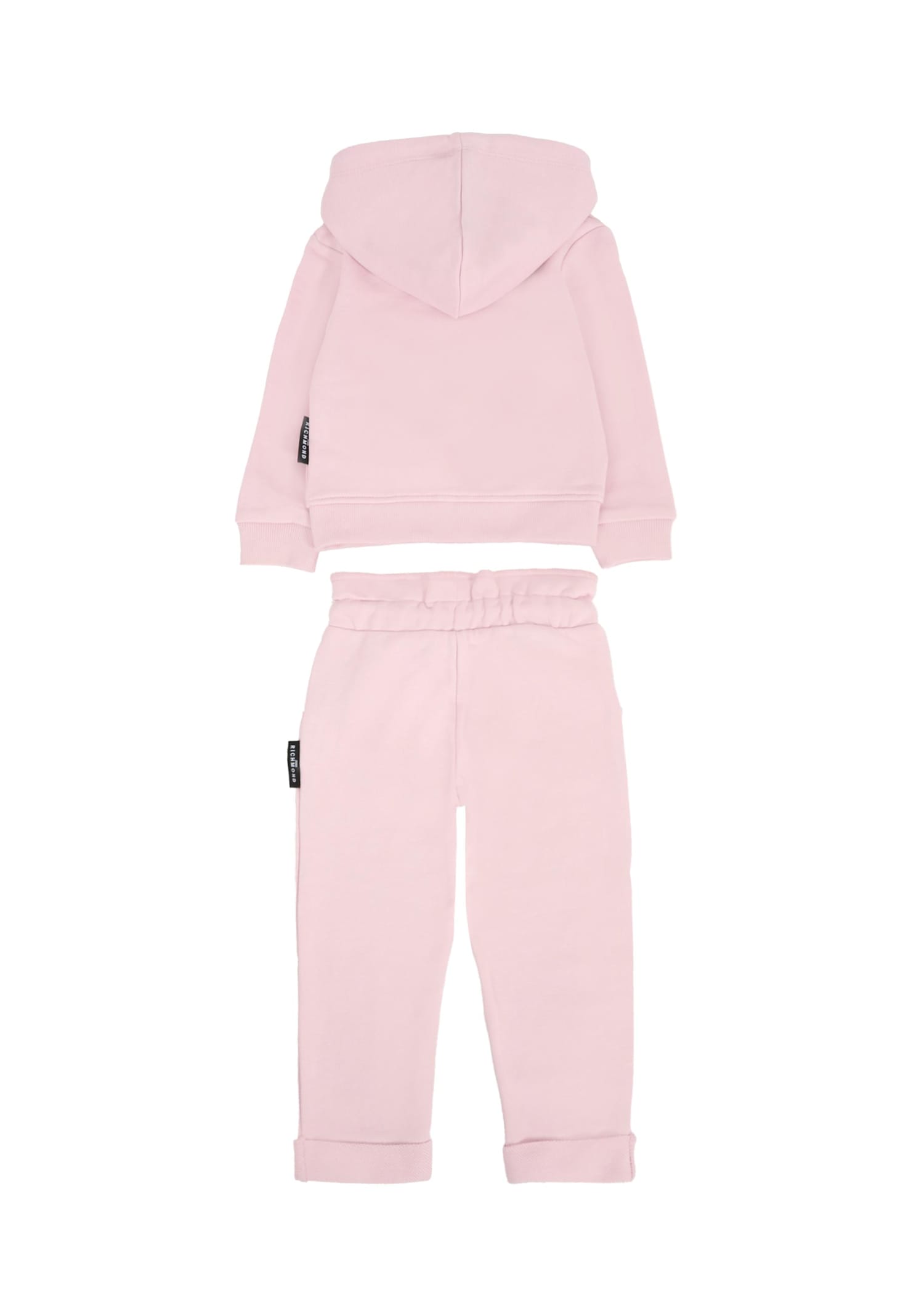 Richmond Lilac Suit For Baby Girl With Logo In Pink