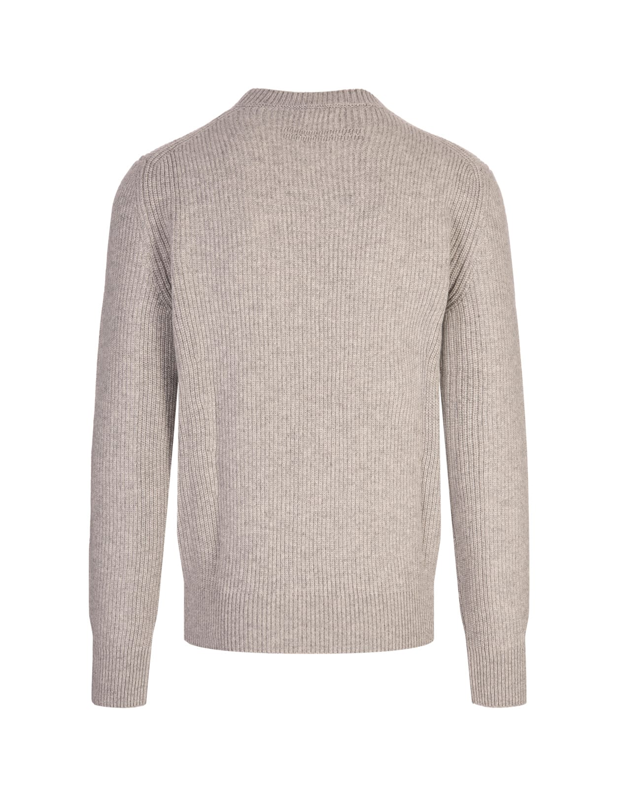 Shop Zegna Light Grey Oasi Cashmere Crew Neck Sweater