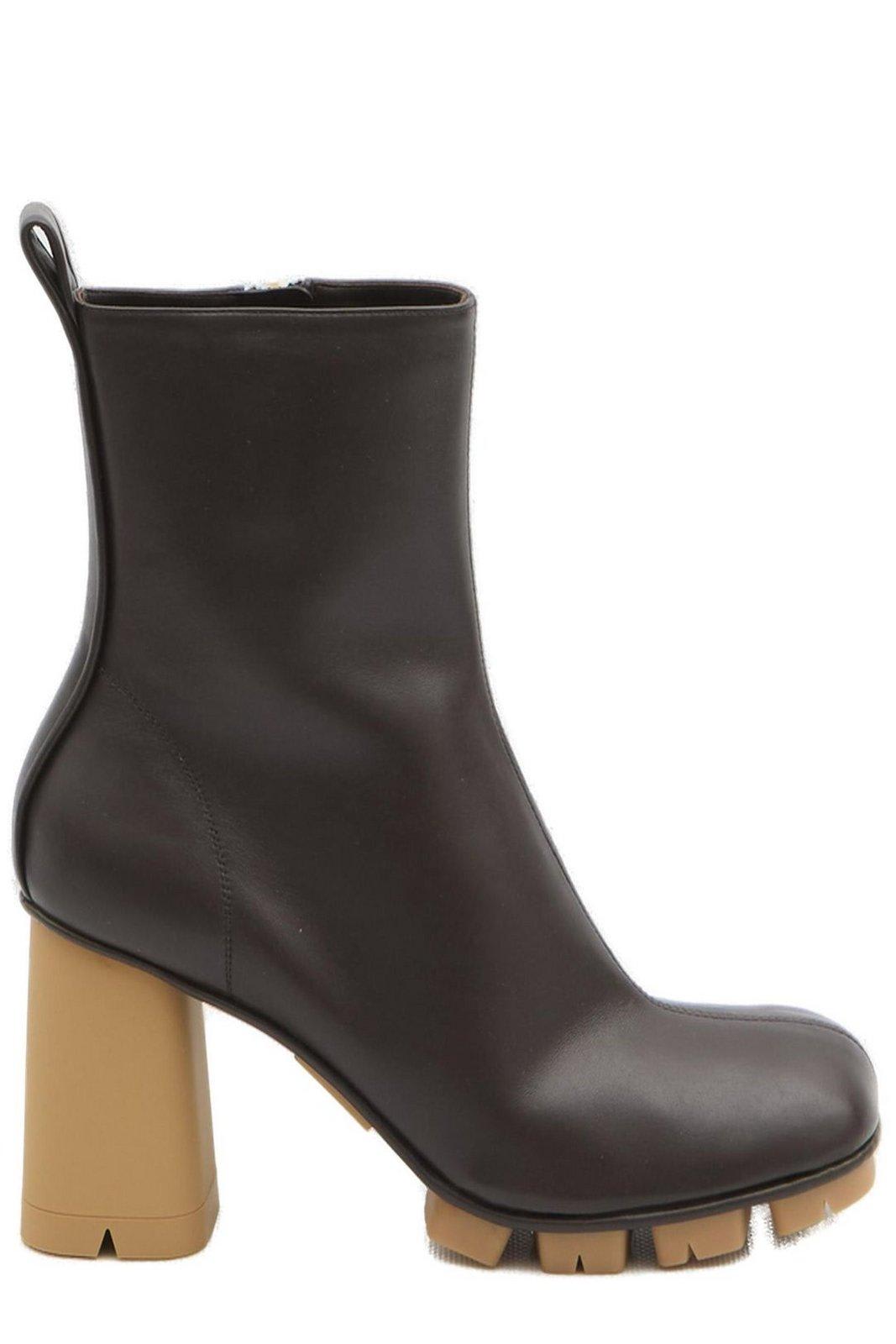 Shop Bottega Veneta Shore Ankle Boots In Brown