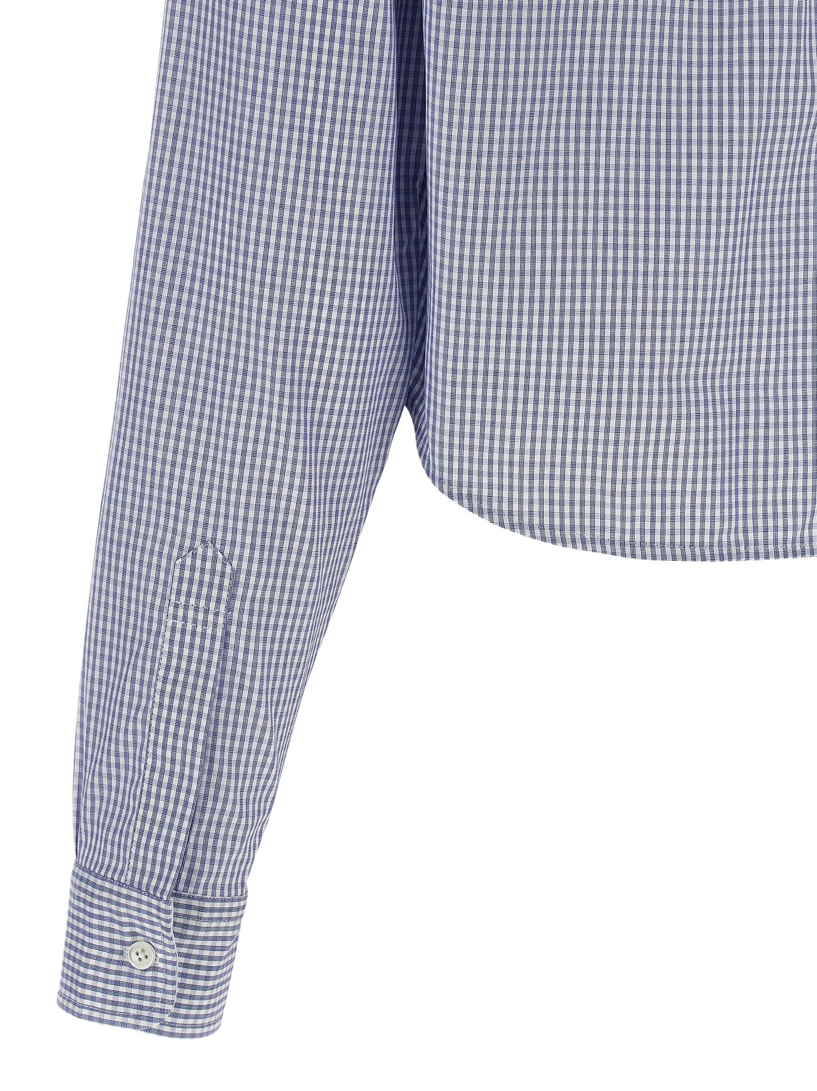 Marc Jacobs Cropped Shirt With Contrast Collar And Cuffs In Blue