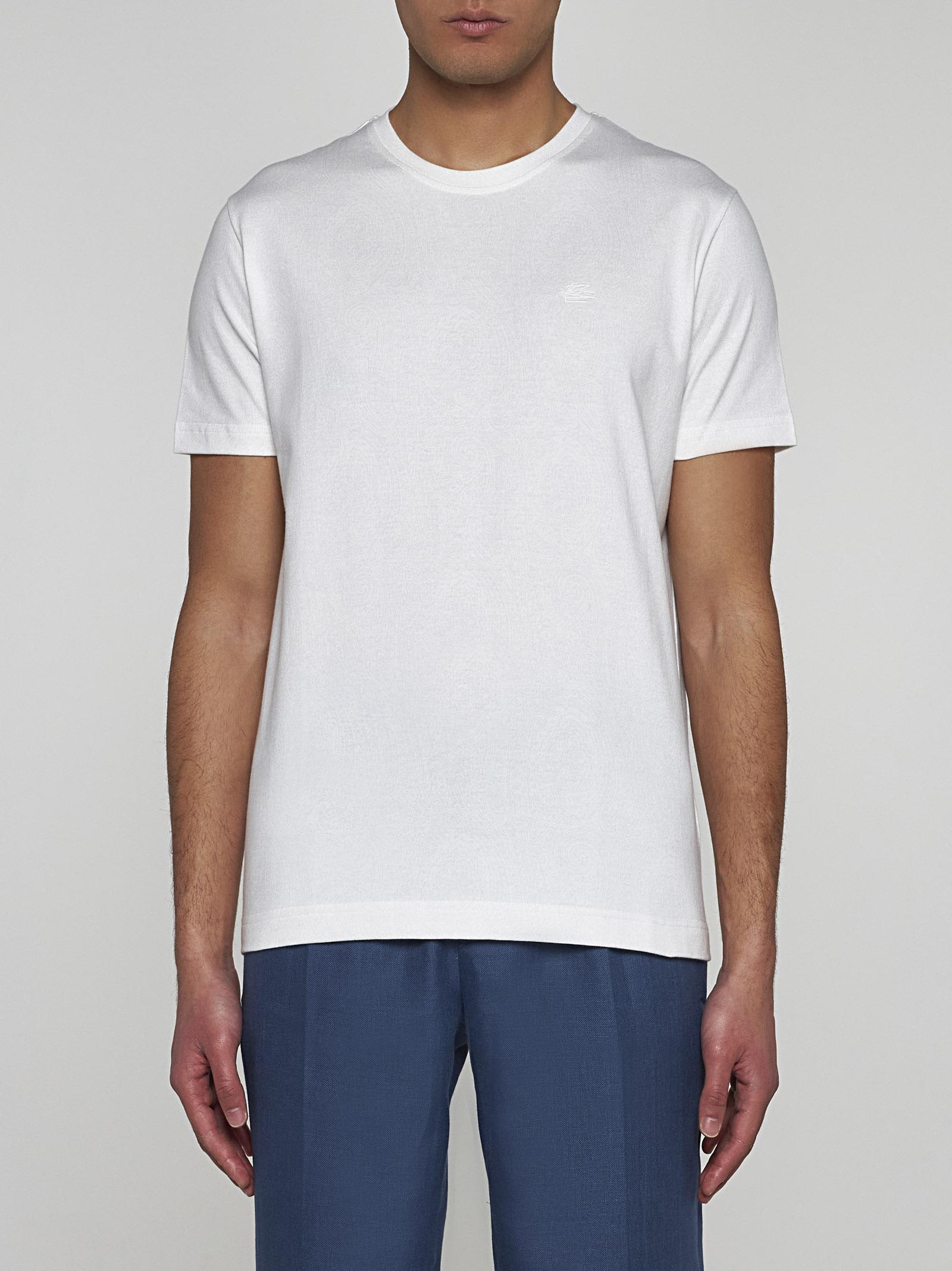 Shop Etro Round Neck T-shirt In White