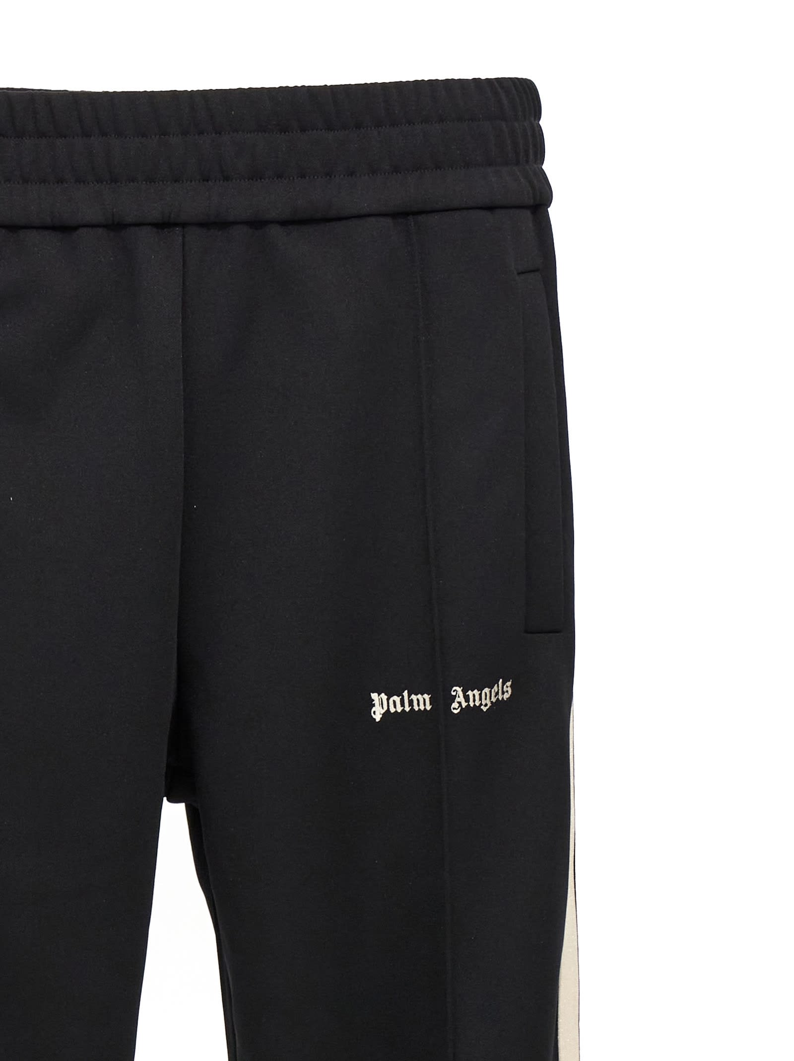 Shop Palm Angels Classic Logo Joggers In White/black