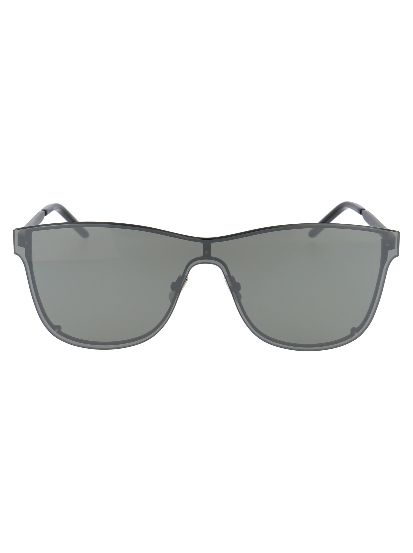 Saint Laurent Sl 51 Over Mask Sunglasses In 003 Black Black Silver
