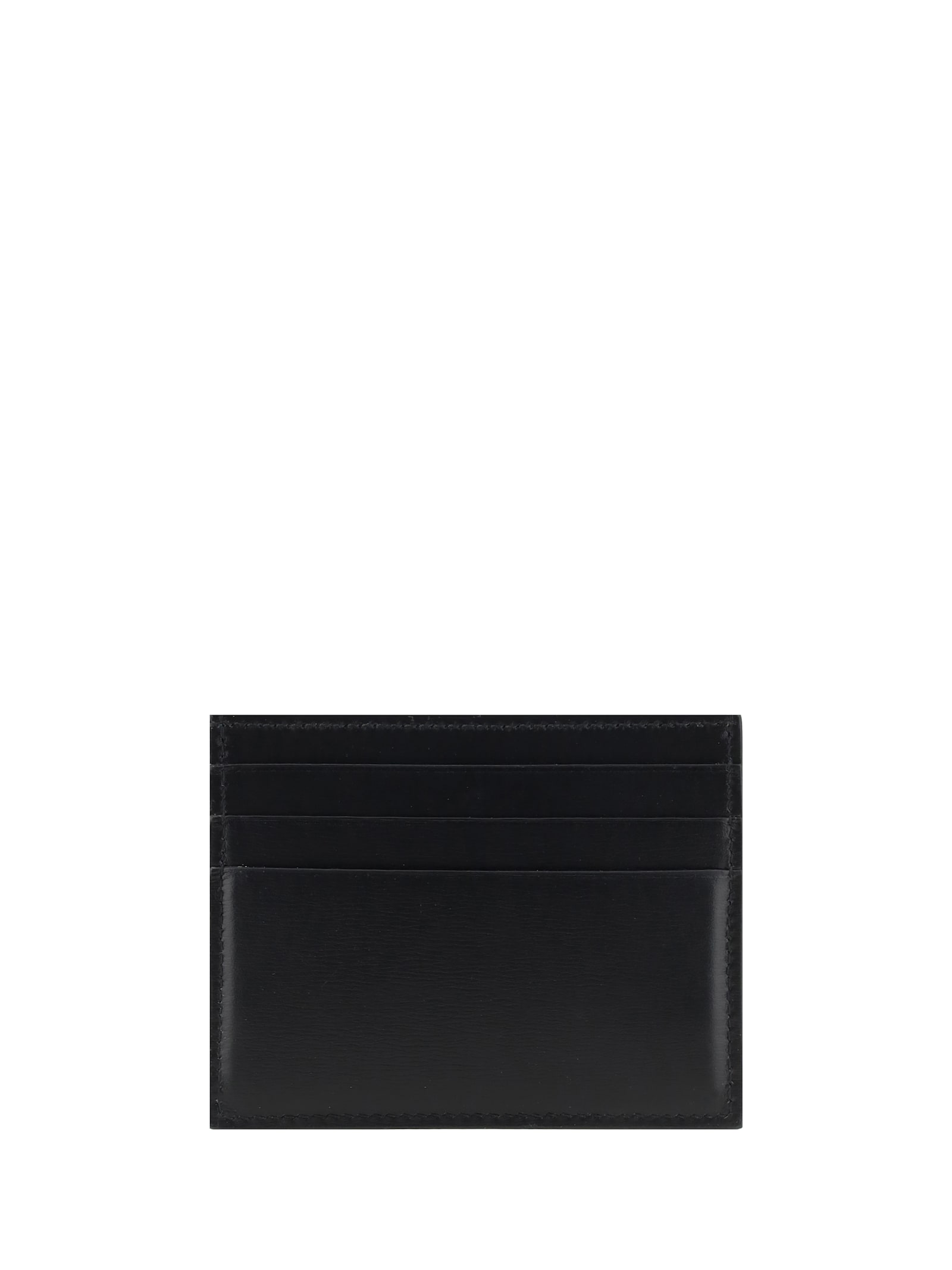 Ferragamo Palmellato Leather Credit Card Case In Black