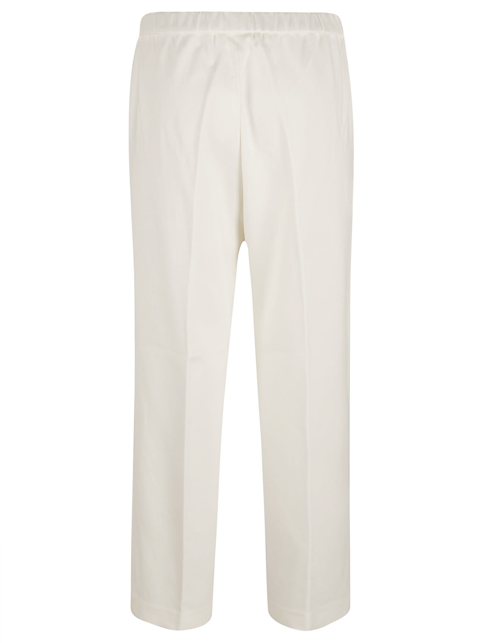 Shop Fabiana Filippi Stretch Wool Jogging Track Pants In White