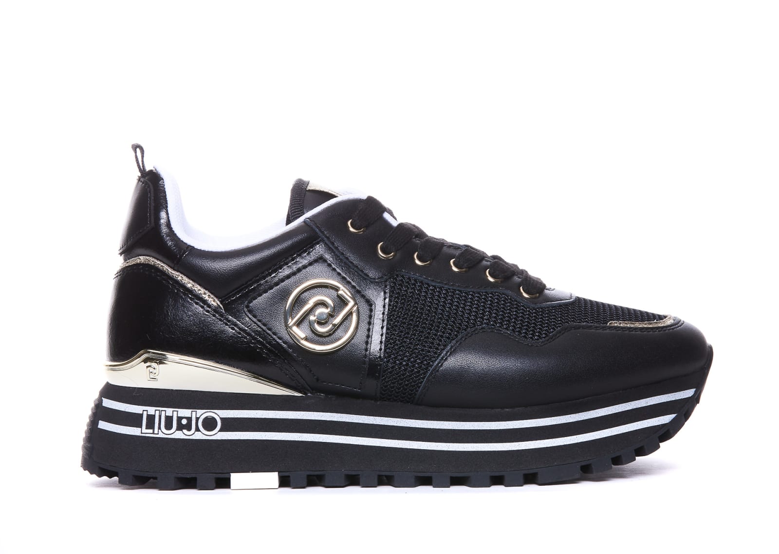 Shop Liu •jo Maxi Wander Sneakers In Black