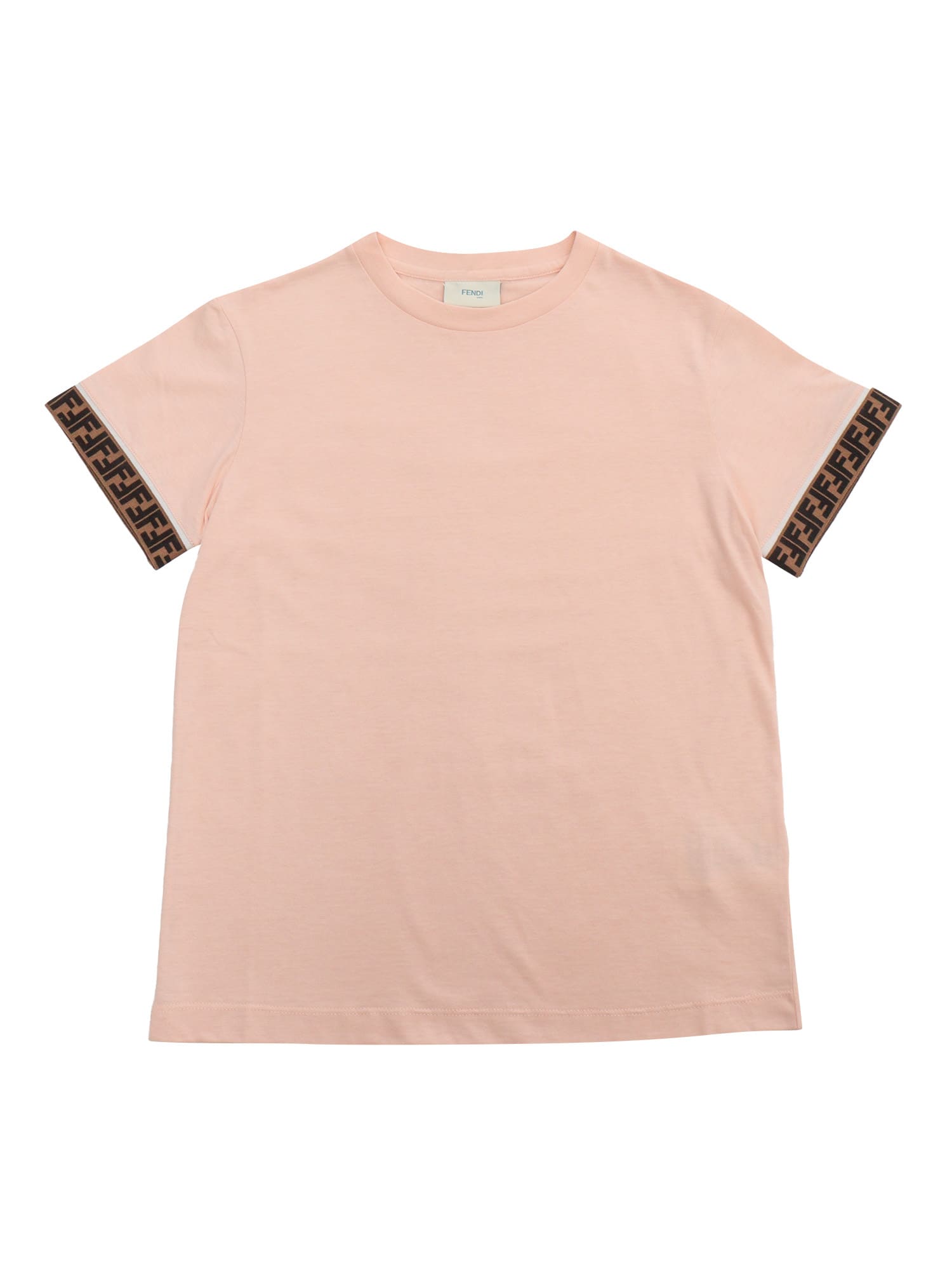 Shop Fendi Ff Edges T-shirt In Pink