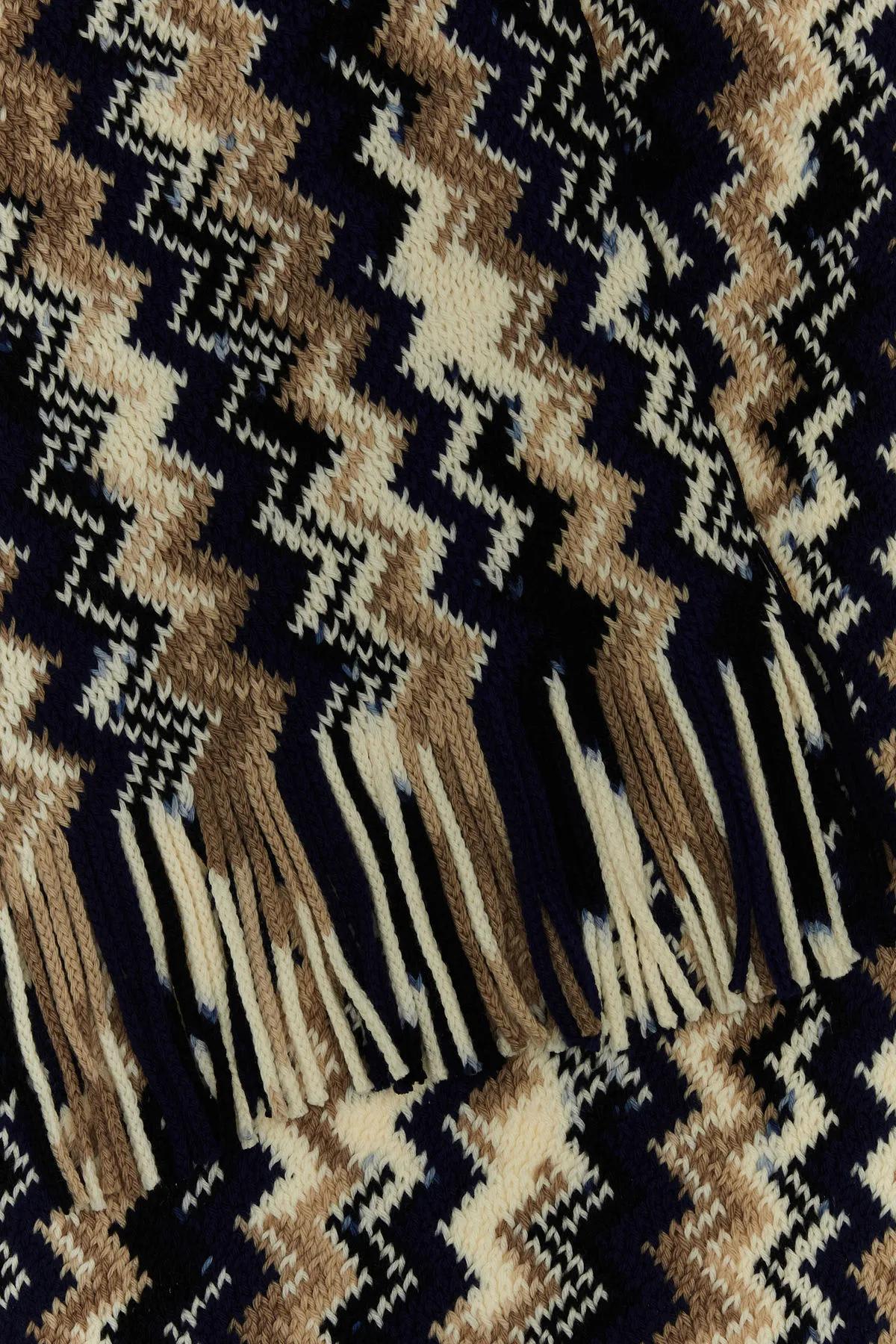 Shop Missoni Embroidered Wool Scarf In Black