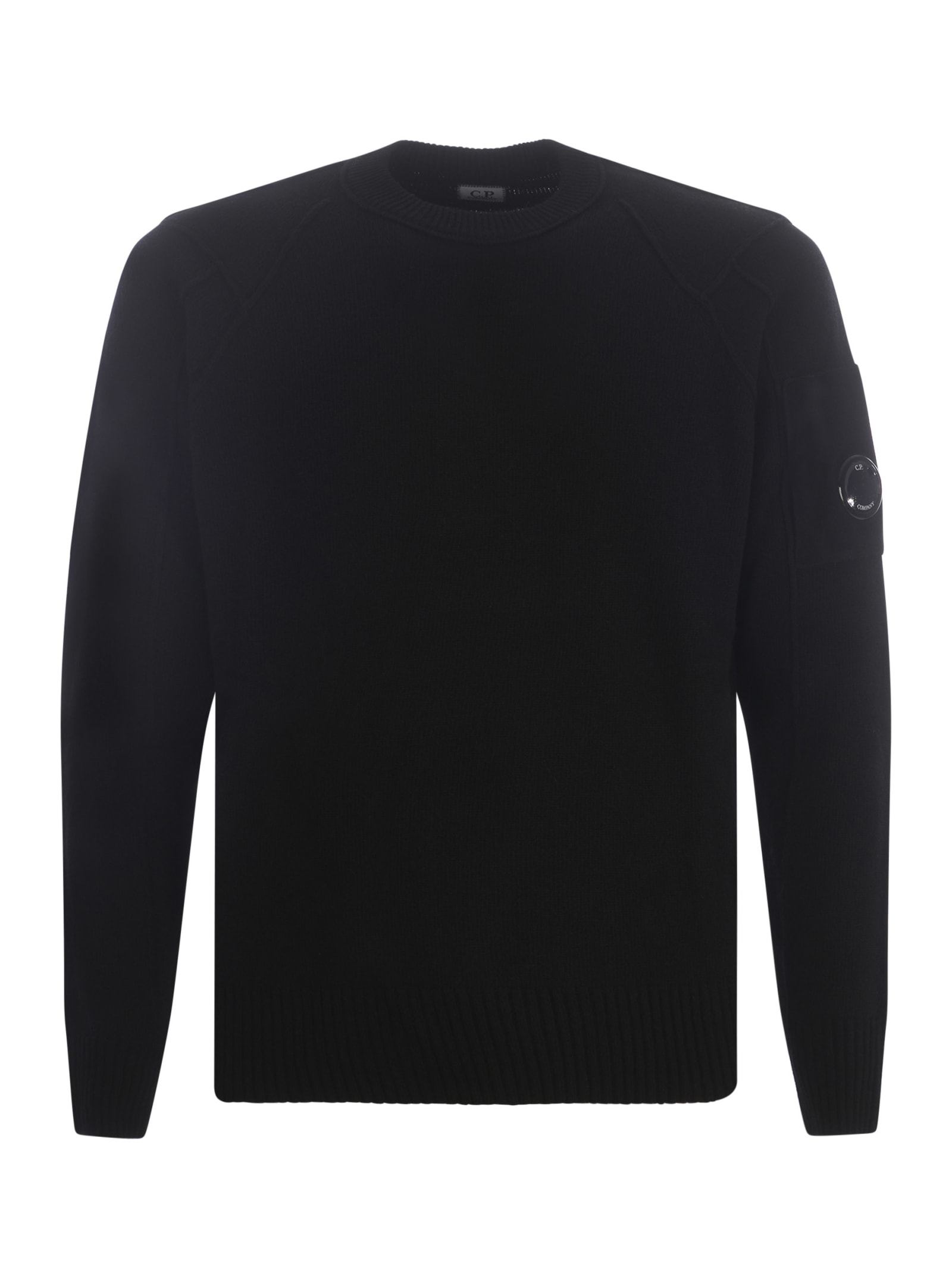 Shop C.p. Company Sweater  In Blend Wool In Black