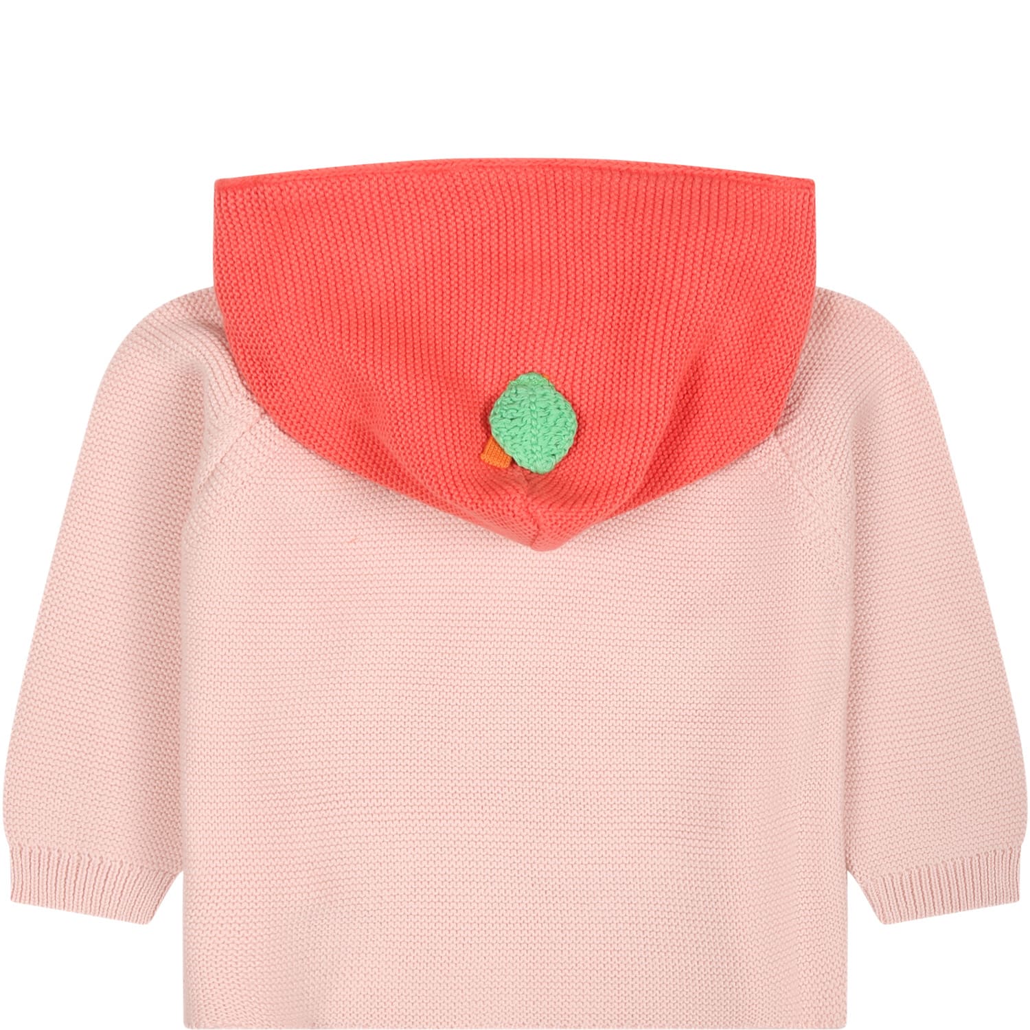 Shop Stella Mccartney Pink Cardigan For Baby Girl