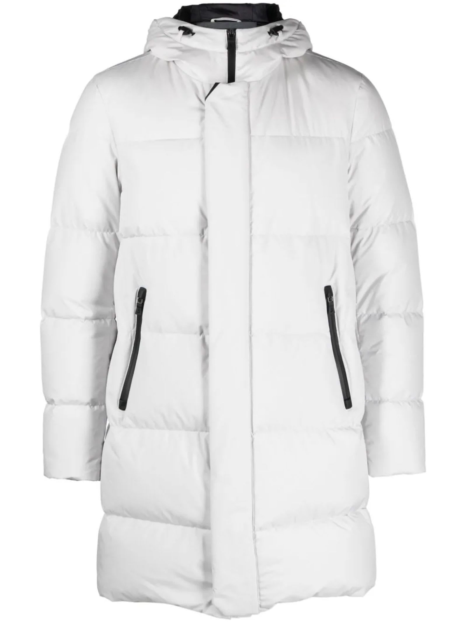 HERNO WHITE FEATHER DOWN PARKA COAT