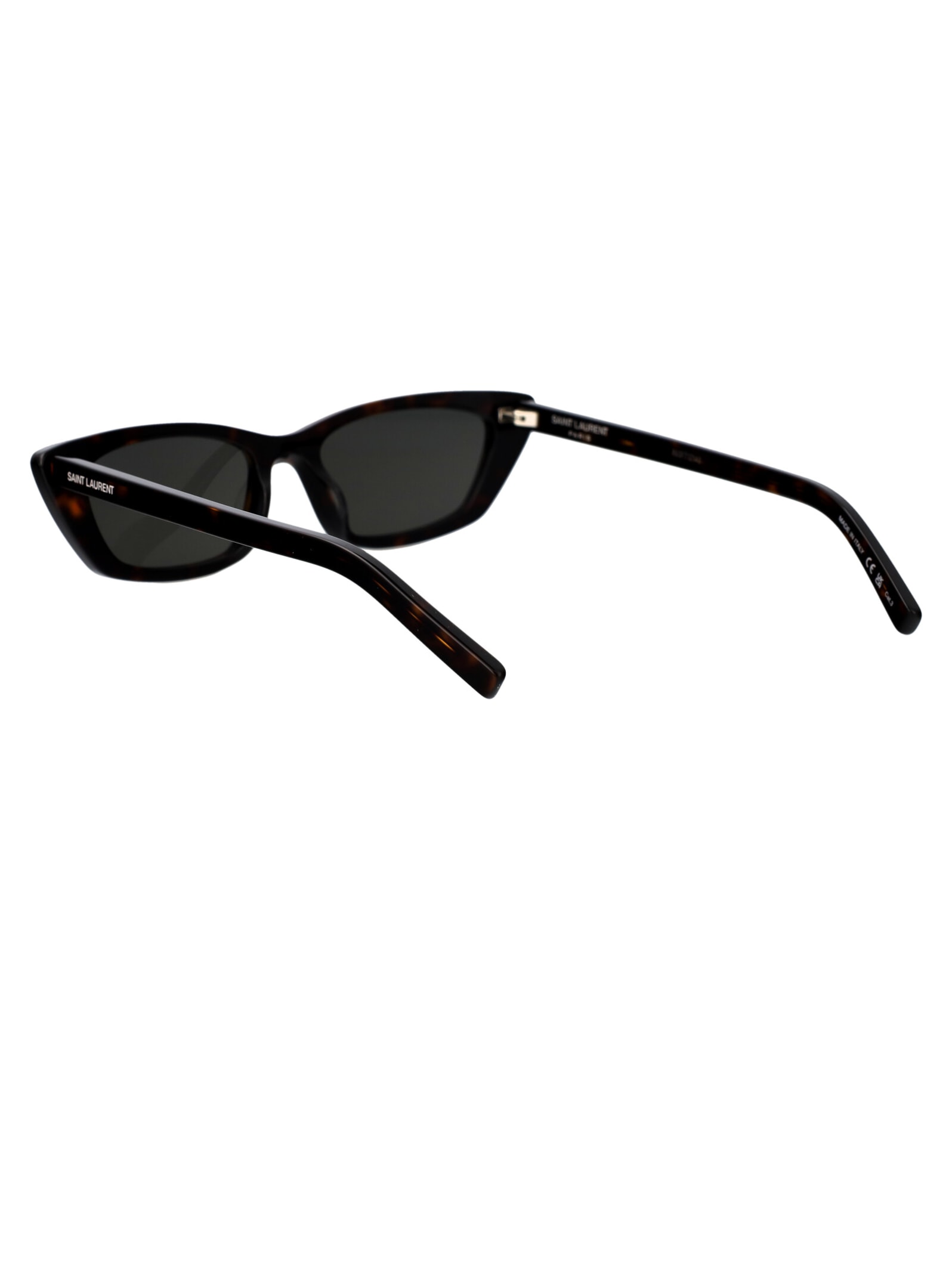 Shop Saint Laurent Sl 277 Sunglasses In 010 Havana Havana Grey