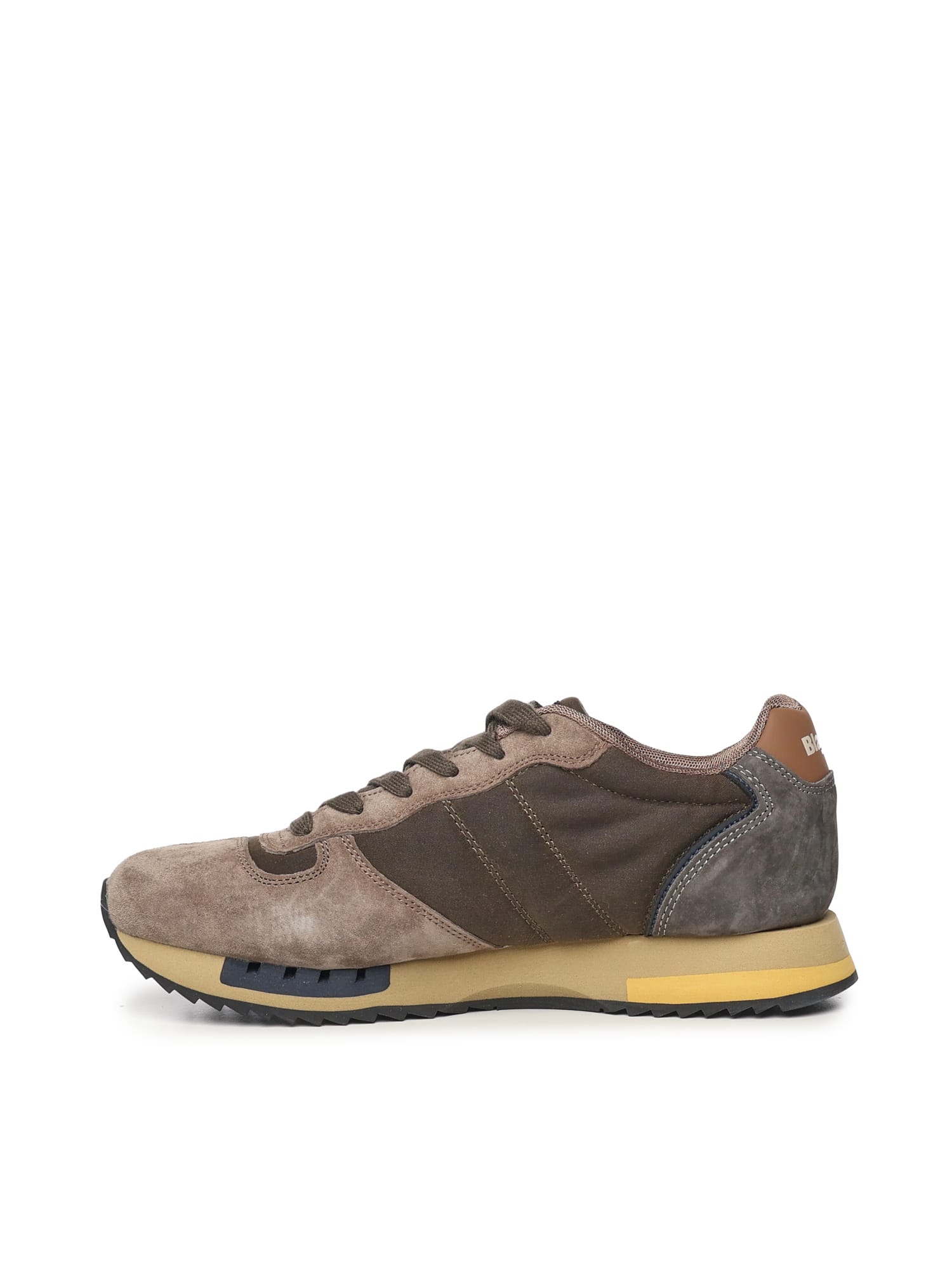 Blauer Green Leather Men Sneaker In Brown