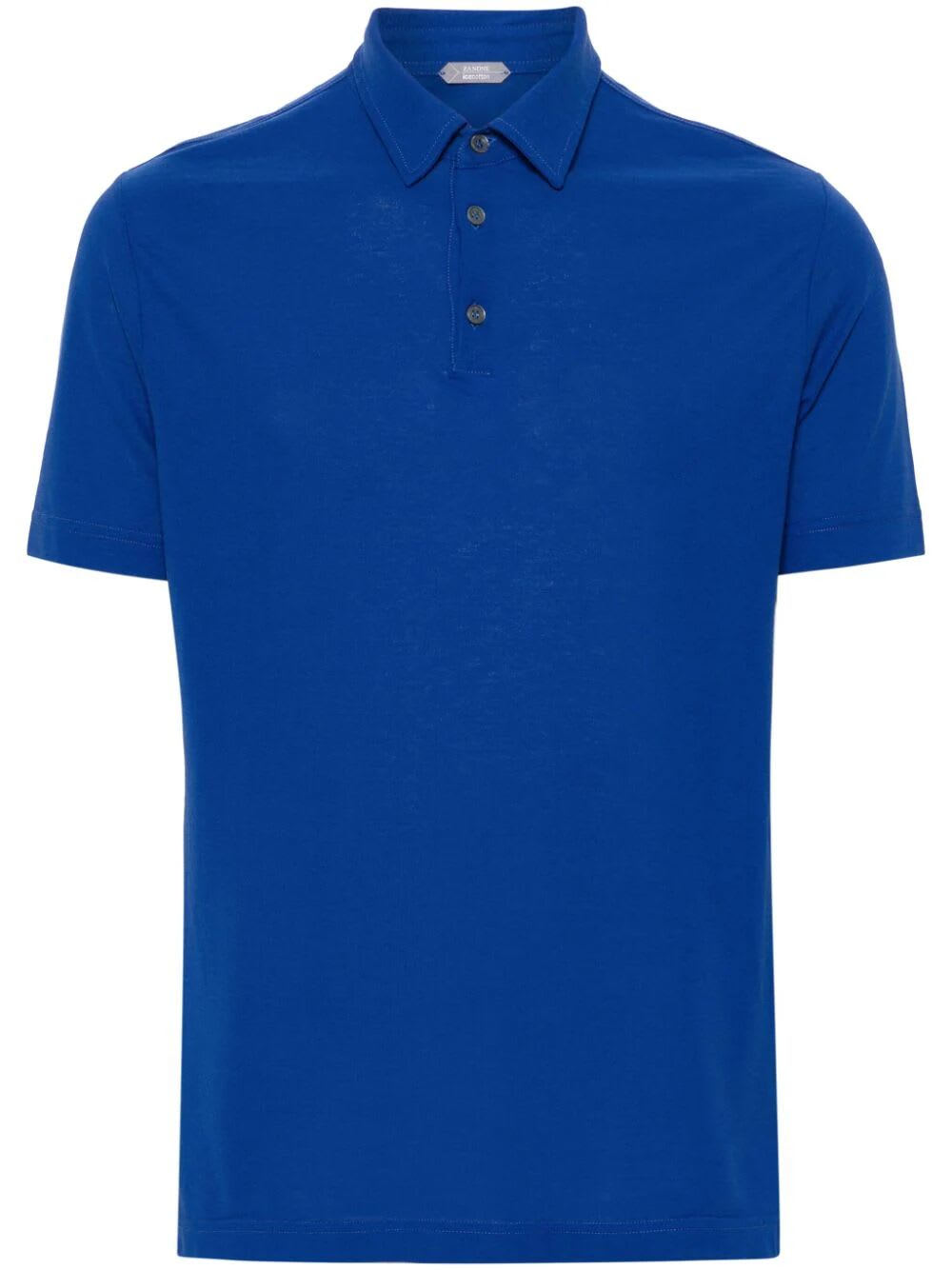 Shop Zanone Short Sleeves Polo In Royal Blue